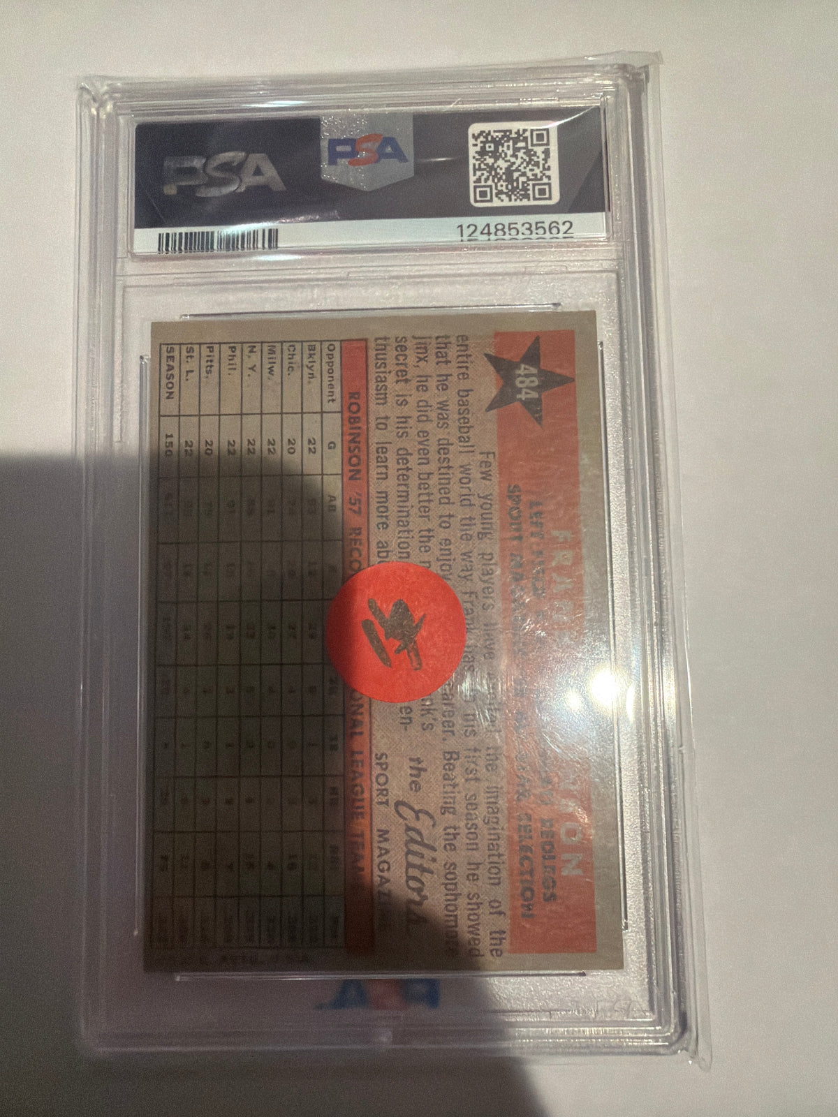 1958 Topps Frank Robinson All Star PSA 10