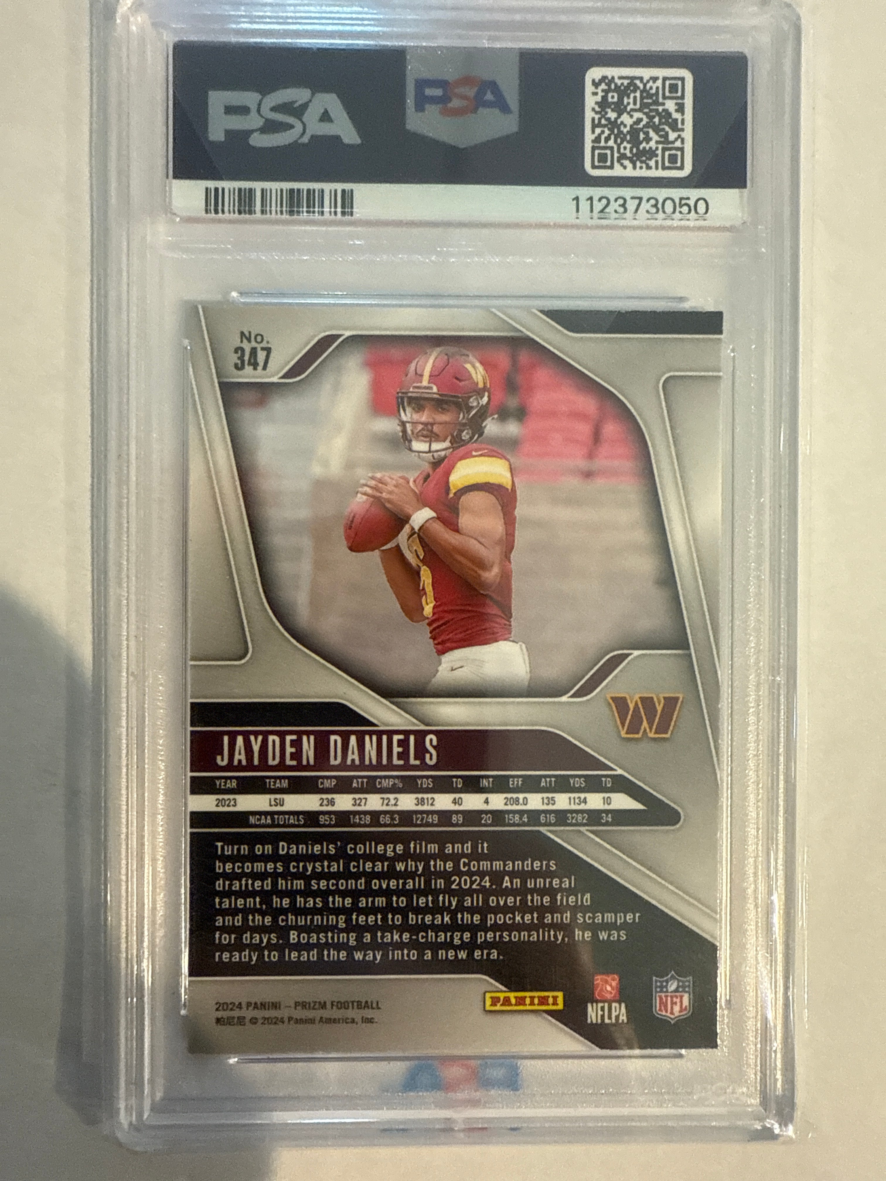 2024 Prizm Jayden Daniels PSA 10