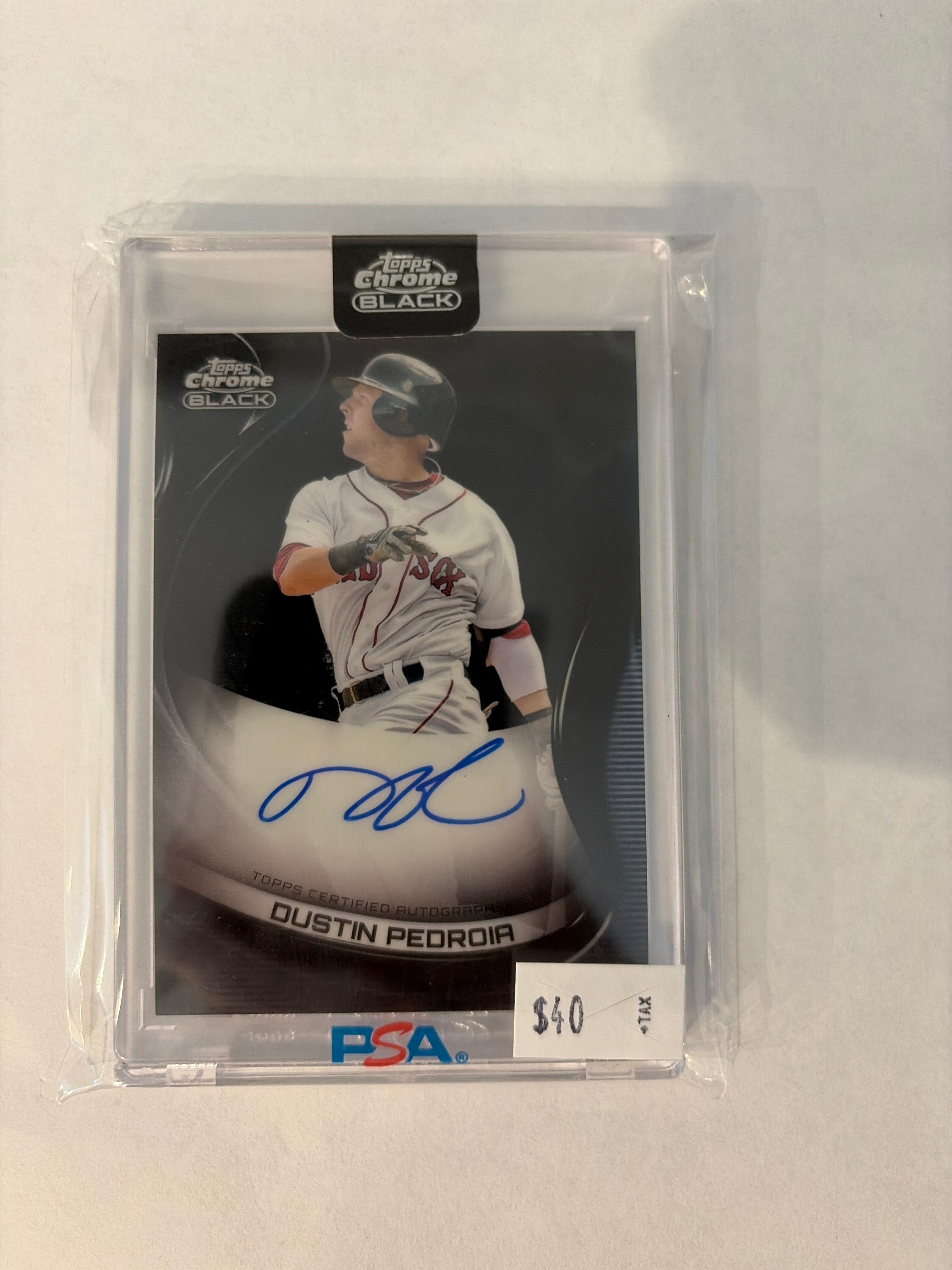 2022 Topps chrome black dustin Pedroia auto