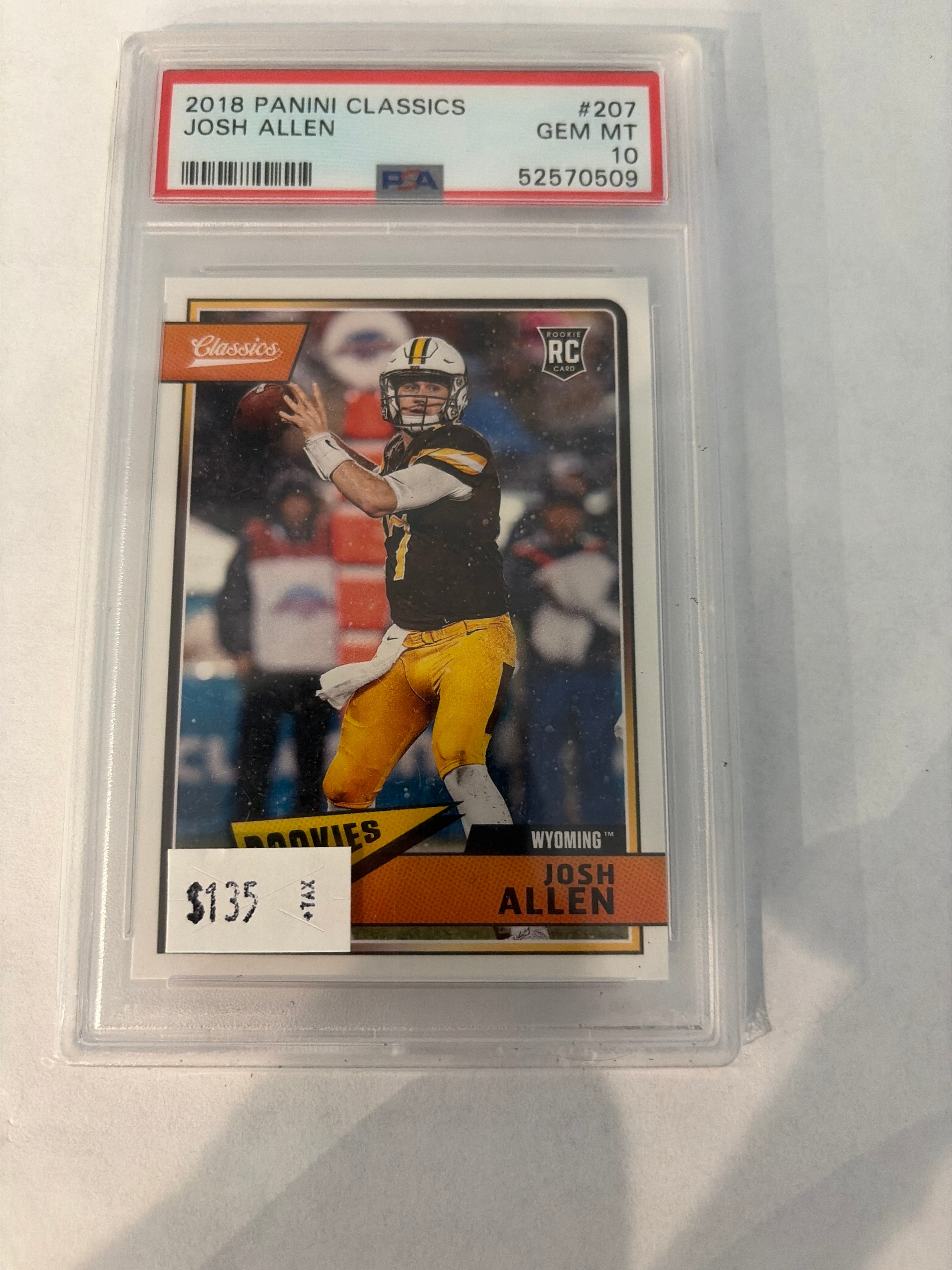 2018 panini classics Josh Allen