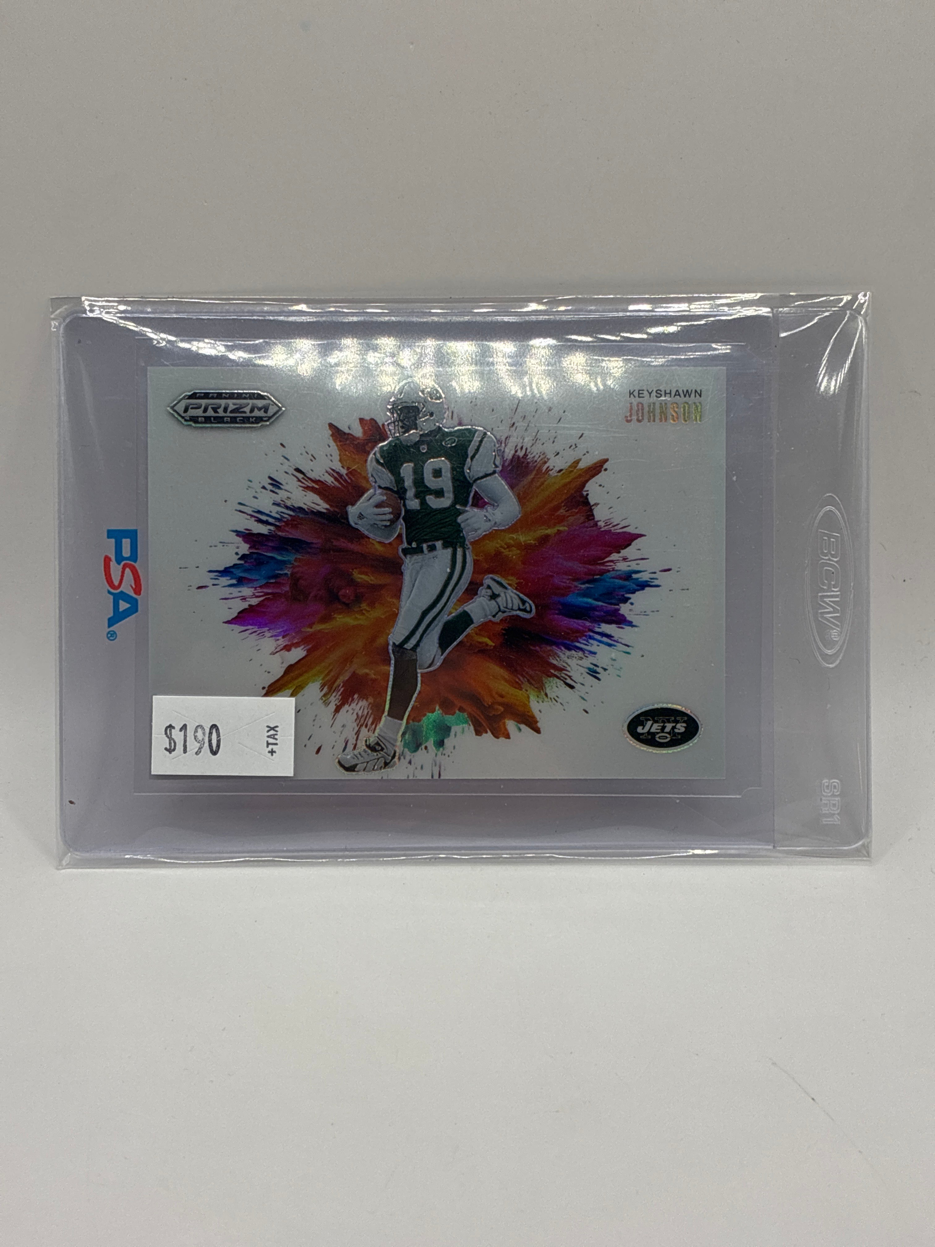 2025 Panini Prizm Black Color Blast Keyshawn Johnson #38