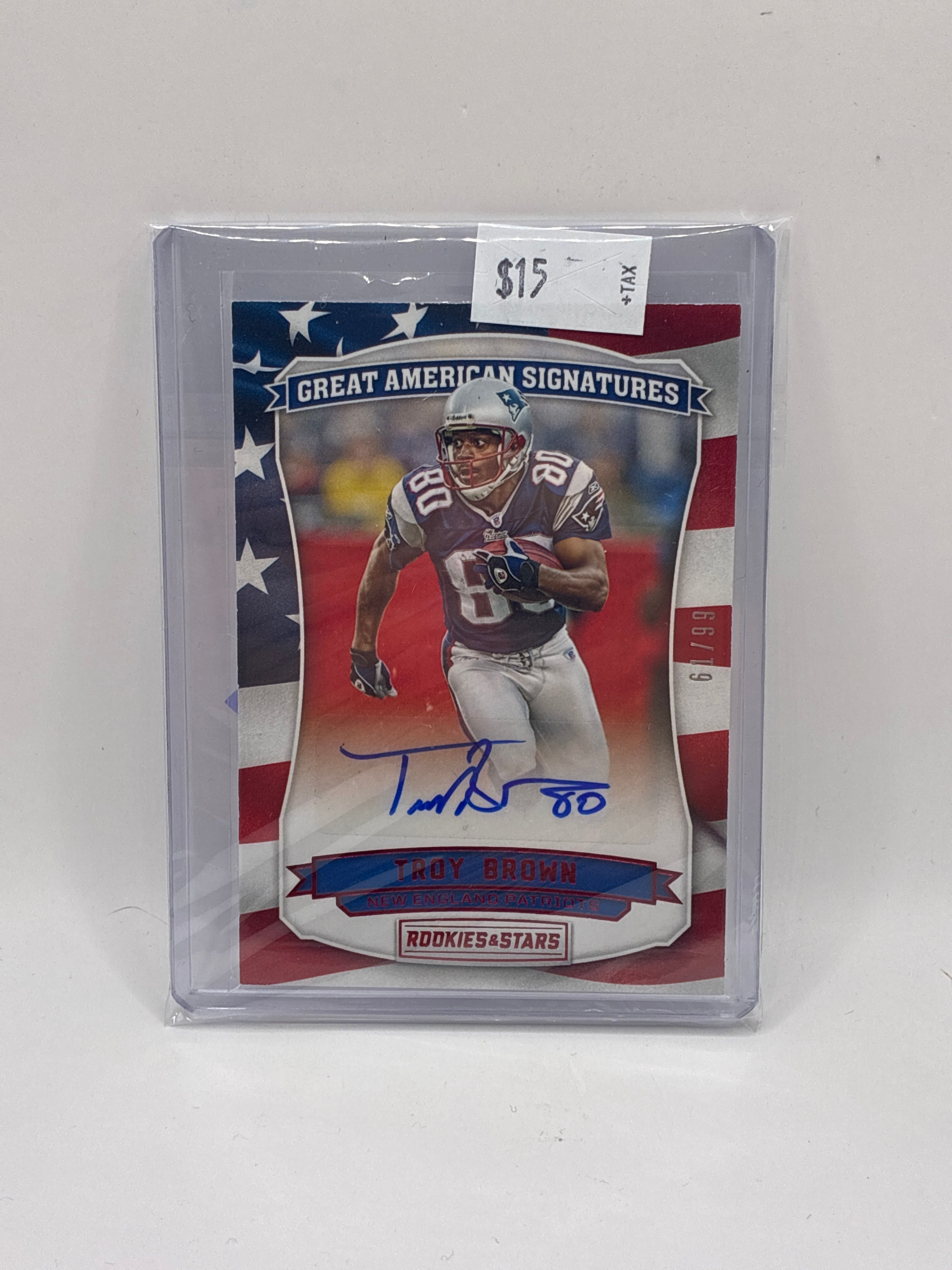2016 Panini Rookies & Stars Great American Signatures Troy Brown #GS-TB 61/99