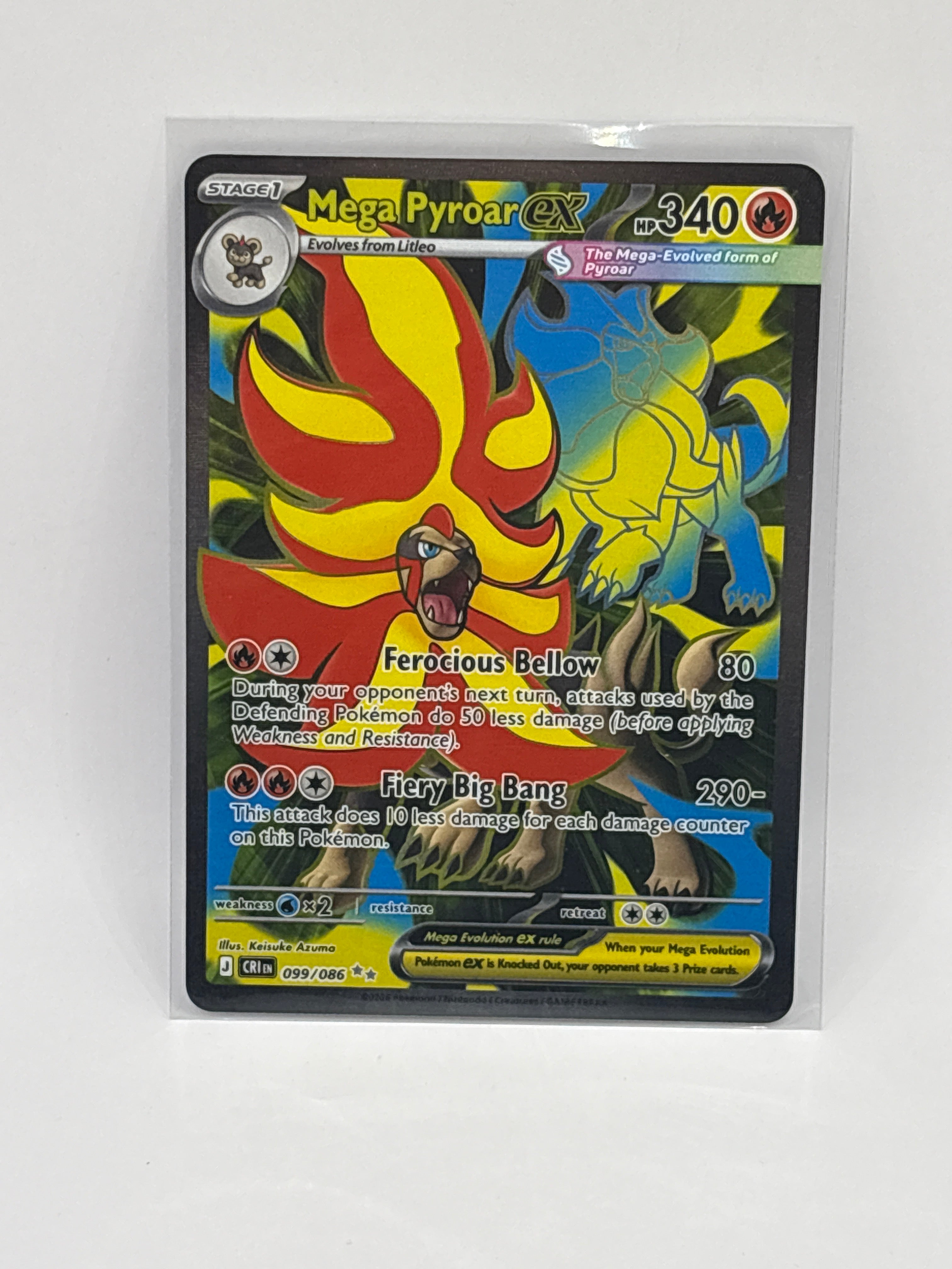 Pokemon Mega Evolution: Chaos Rising Mega Pyroar EX Full Art 099/086