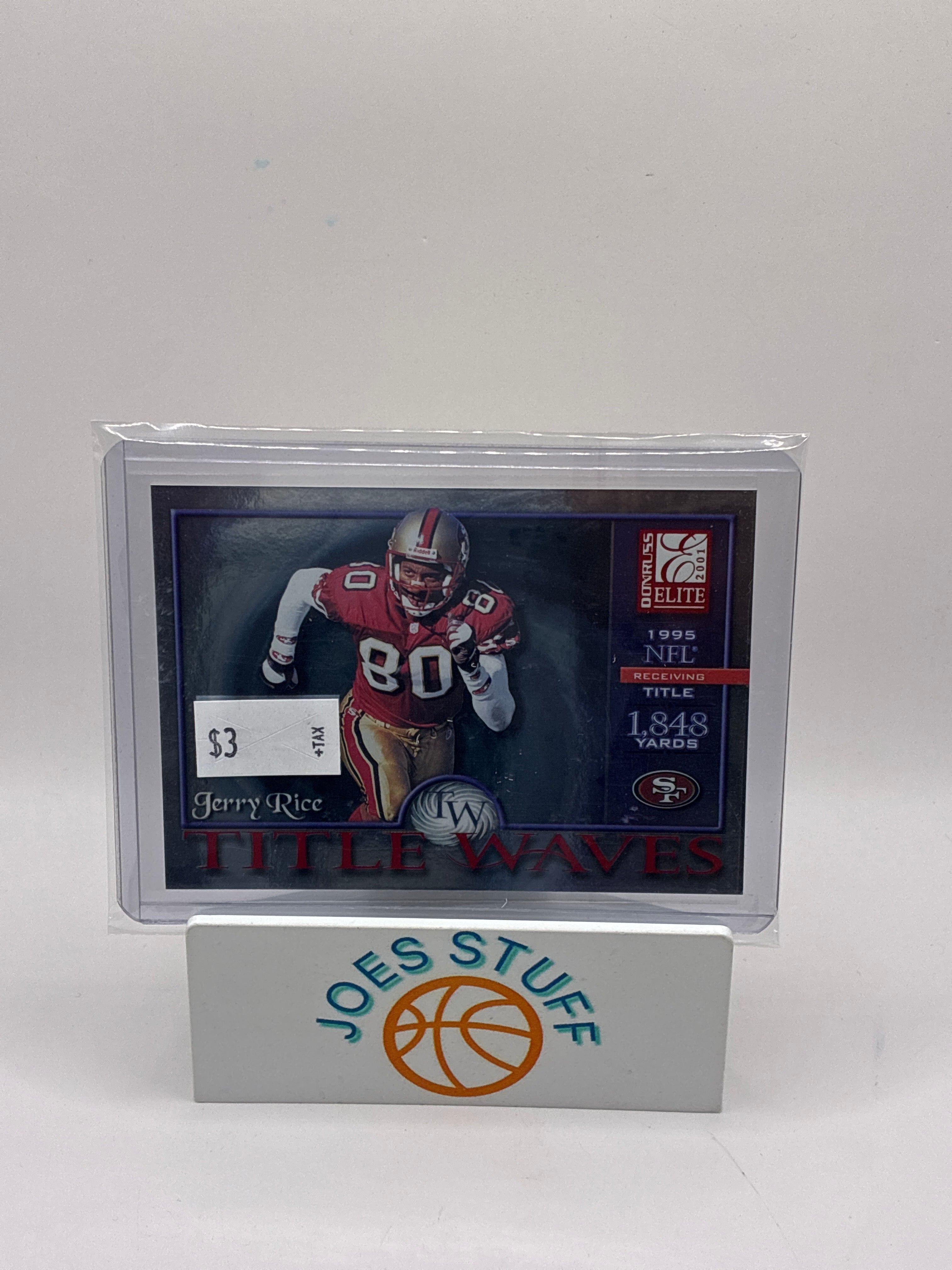 2001 DonRuss Elite Title Waves Jerry Rice #TW-15 1928/1995