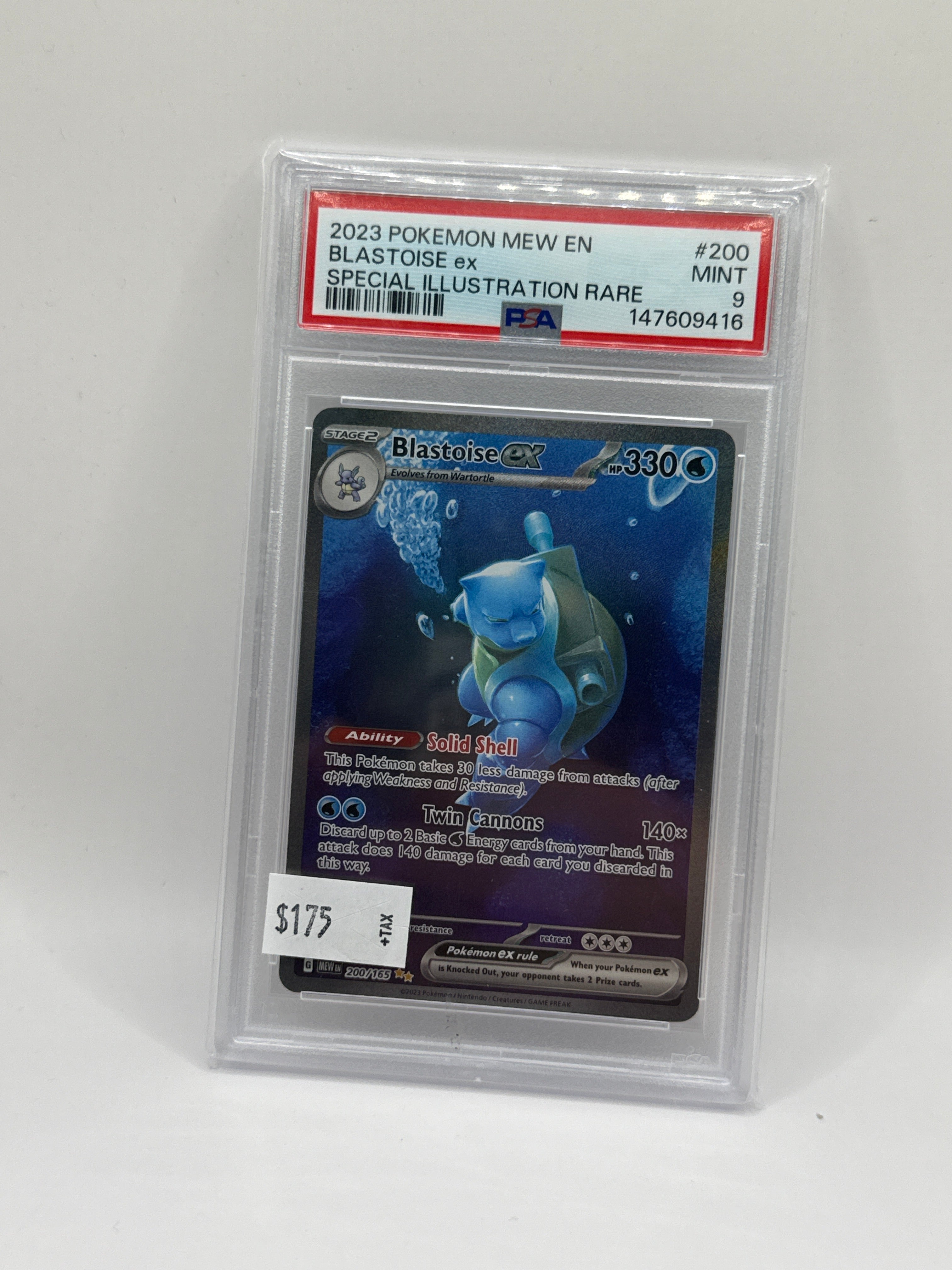 Scarlet & Violet Blastoise EX 200/165 Special Illustration rare PSA 9