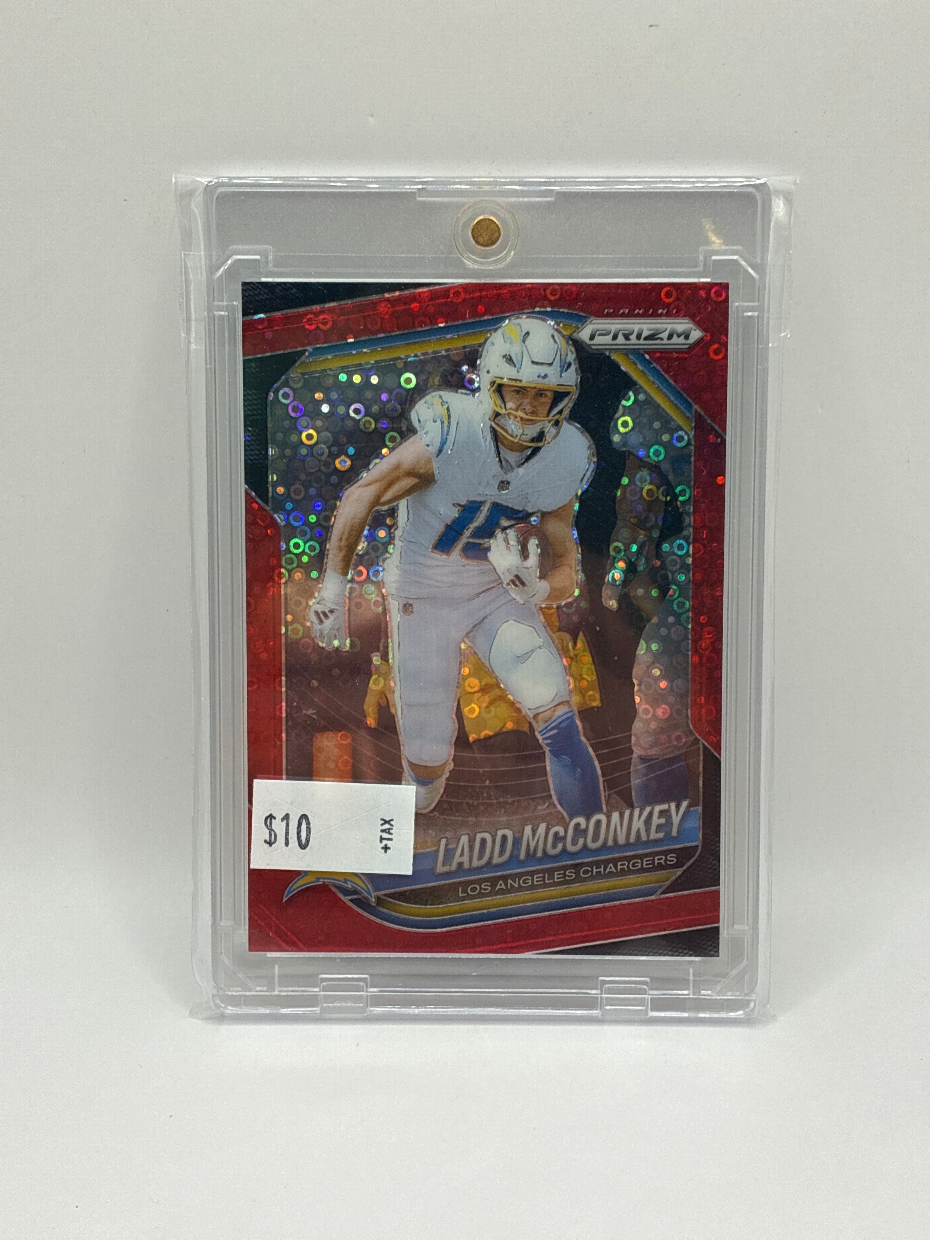 2025 Panini Prizm Ladd McConkey #18 Red Prizm