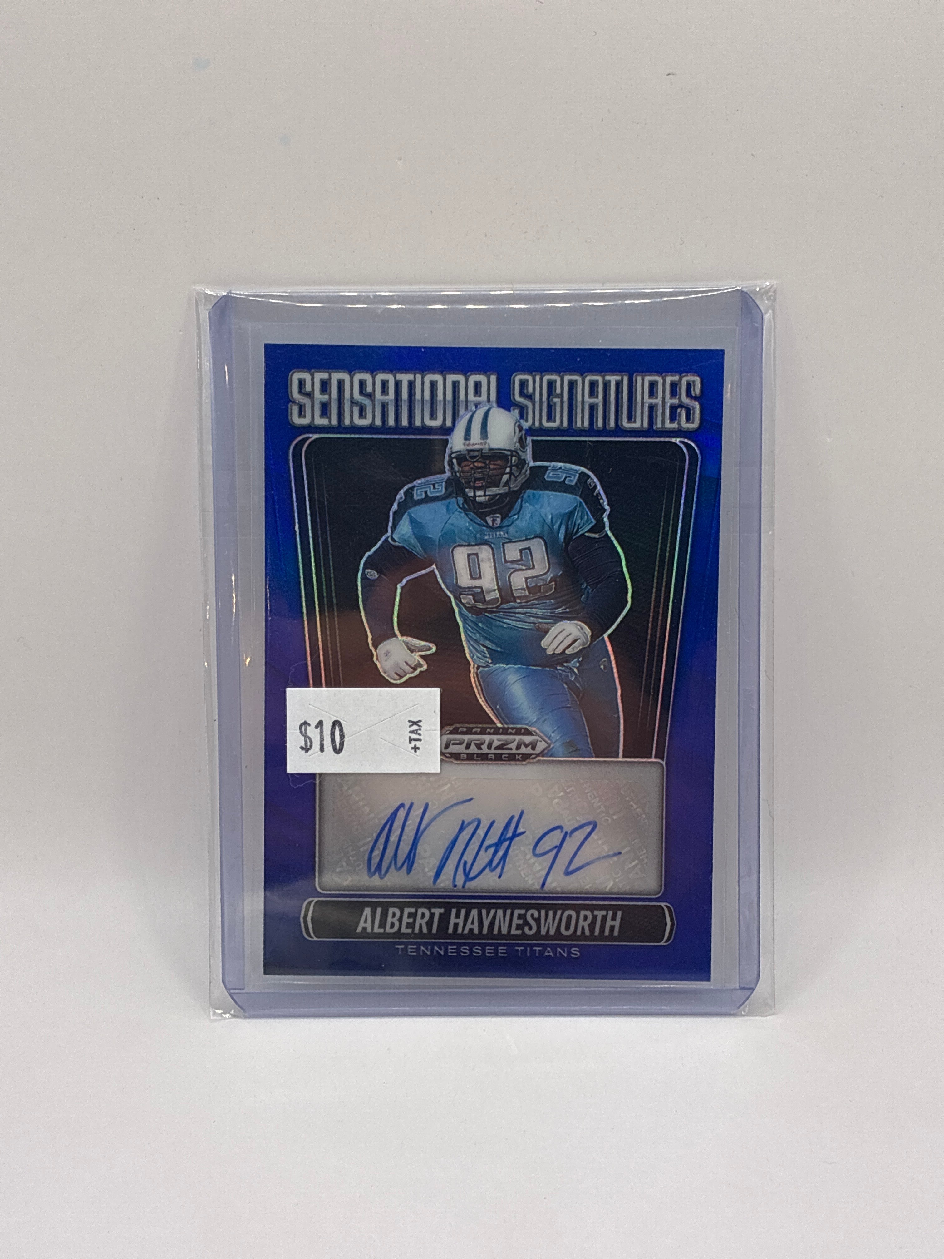2025 Panini Prizm Black Sensational Signatures Albert Haynesworth Blue Prizm 44/49