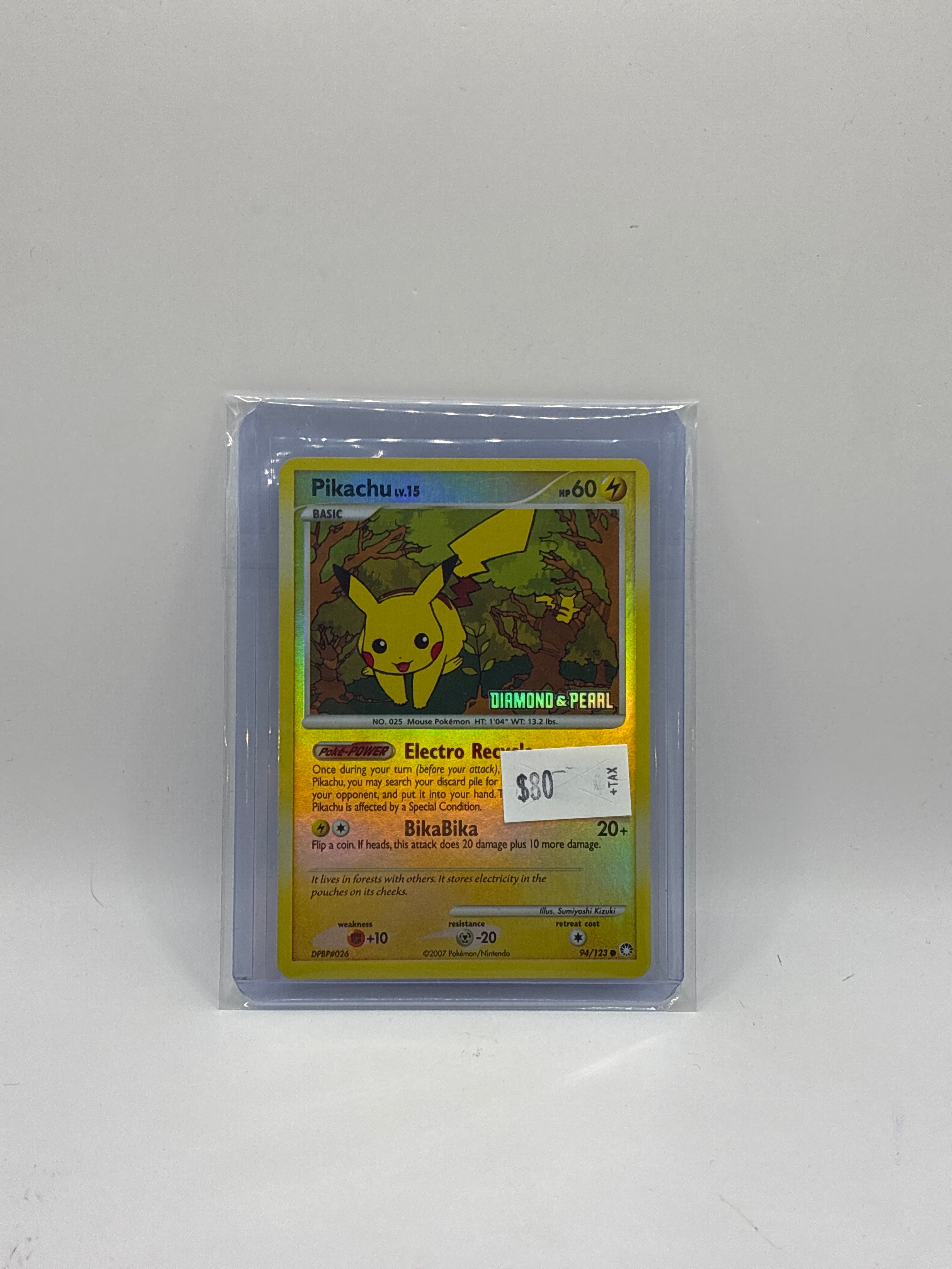 Pikachu 94/123 Reverse Holo Stamped