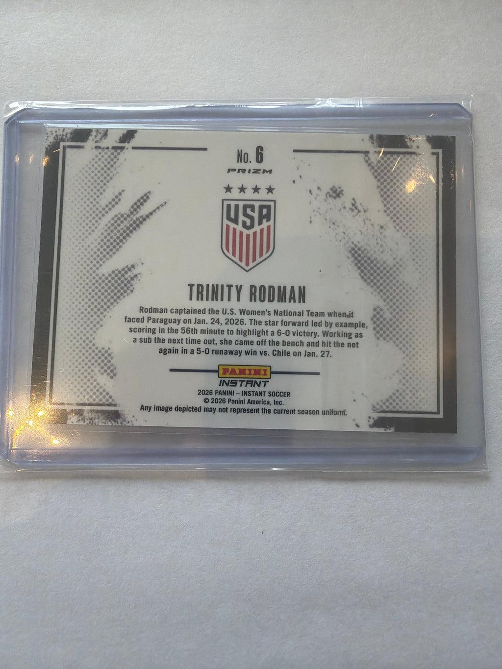 2026 panini instant soccer Trinty Rodman