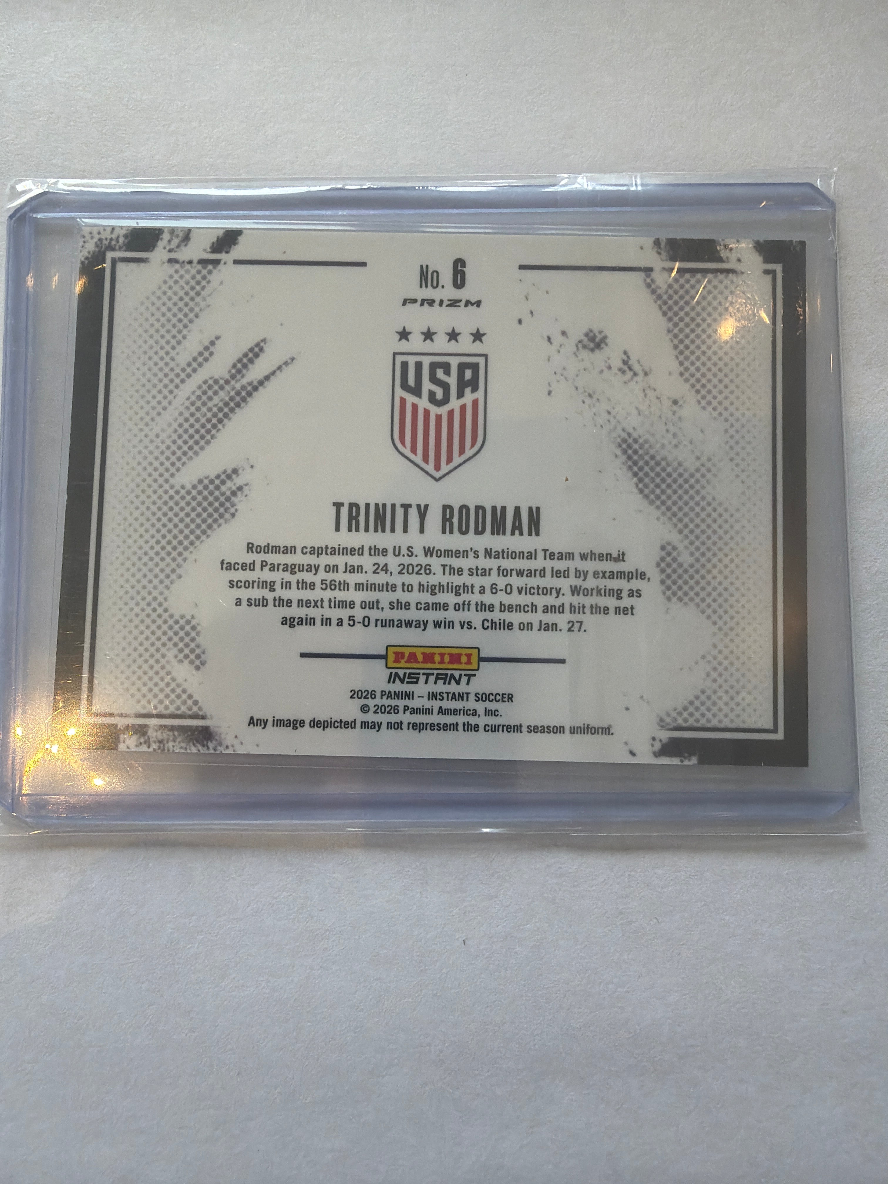 2026 panini instant soccer Trinty Rodman