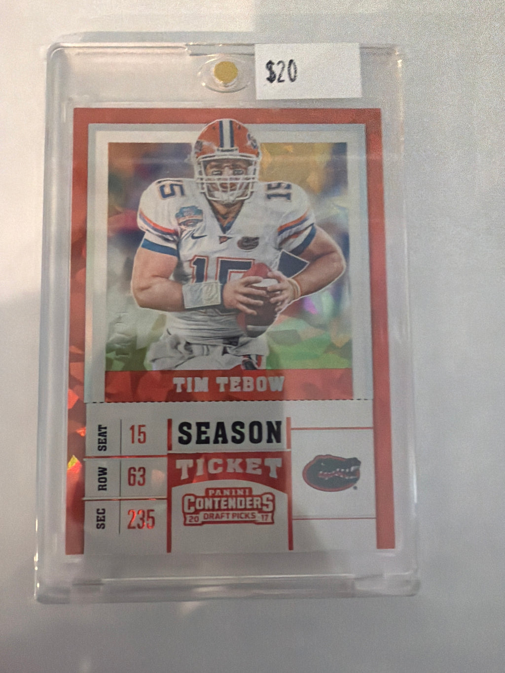 2017 Panini contender draft picks Tim Tebow season ticket ￼