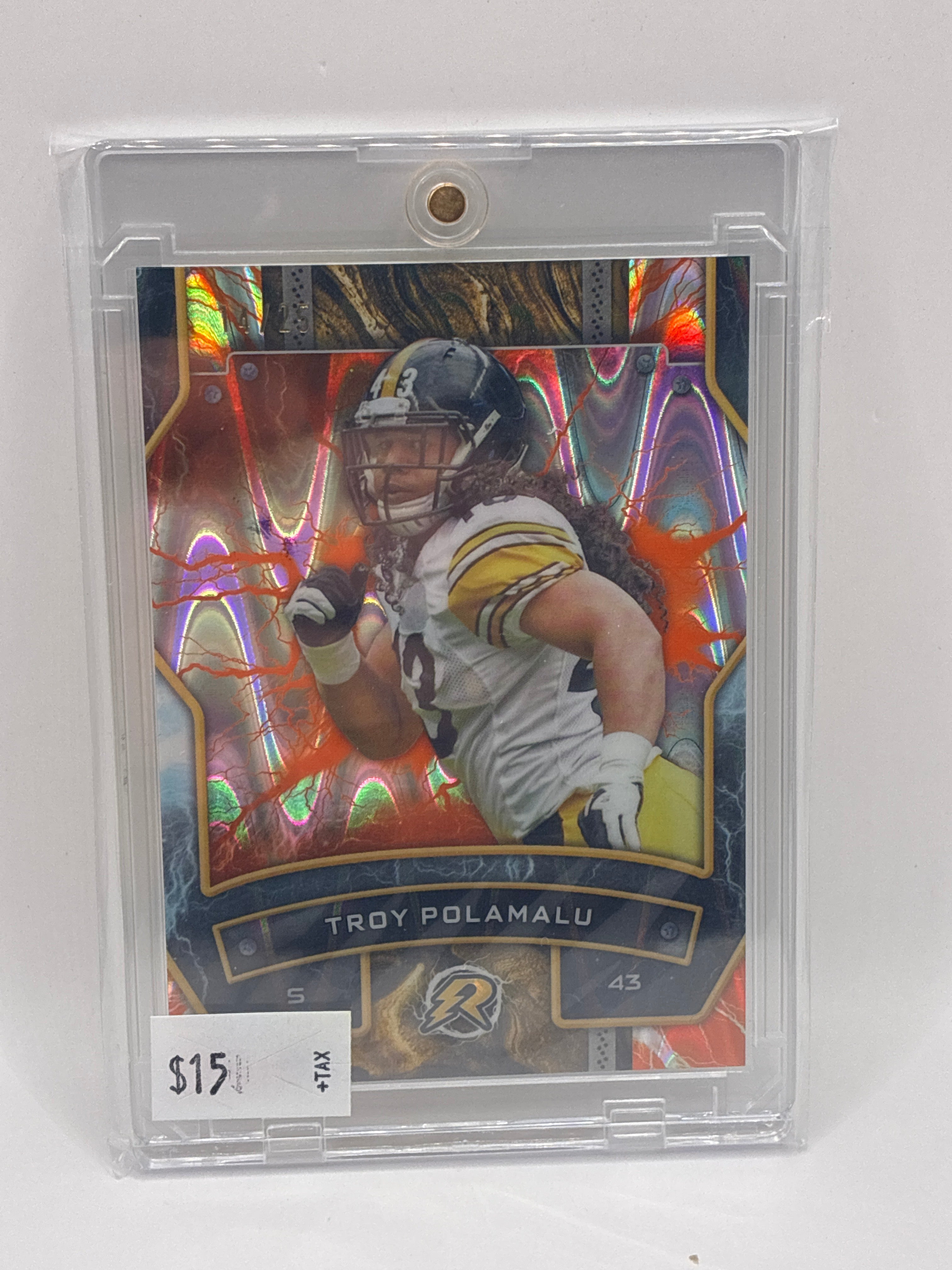 2025 Topps Resurgence Troy Polamalu Orange Lava 14/25