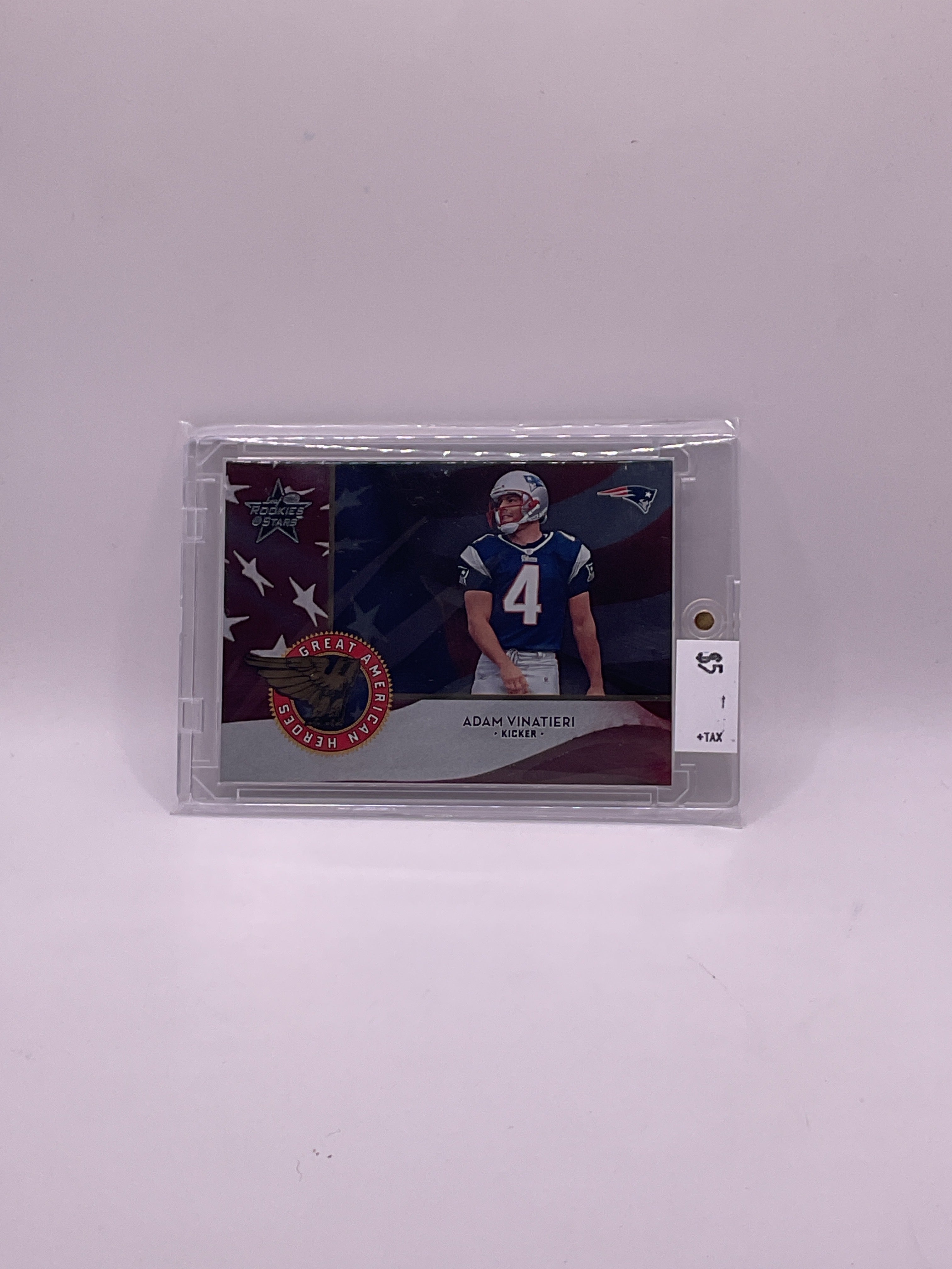 2004 Leaf Rookies and Stars Great American Heroes Adam Vinatieri Red 0386/1250
