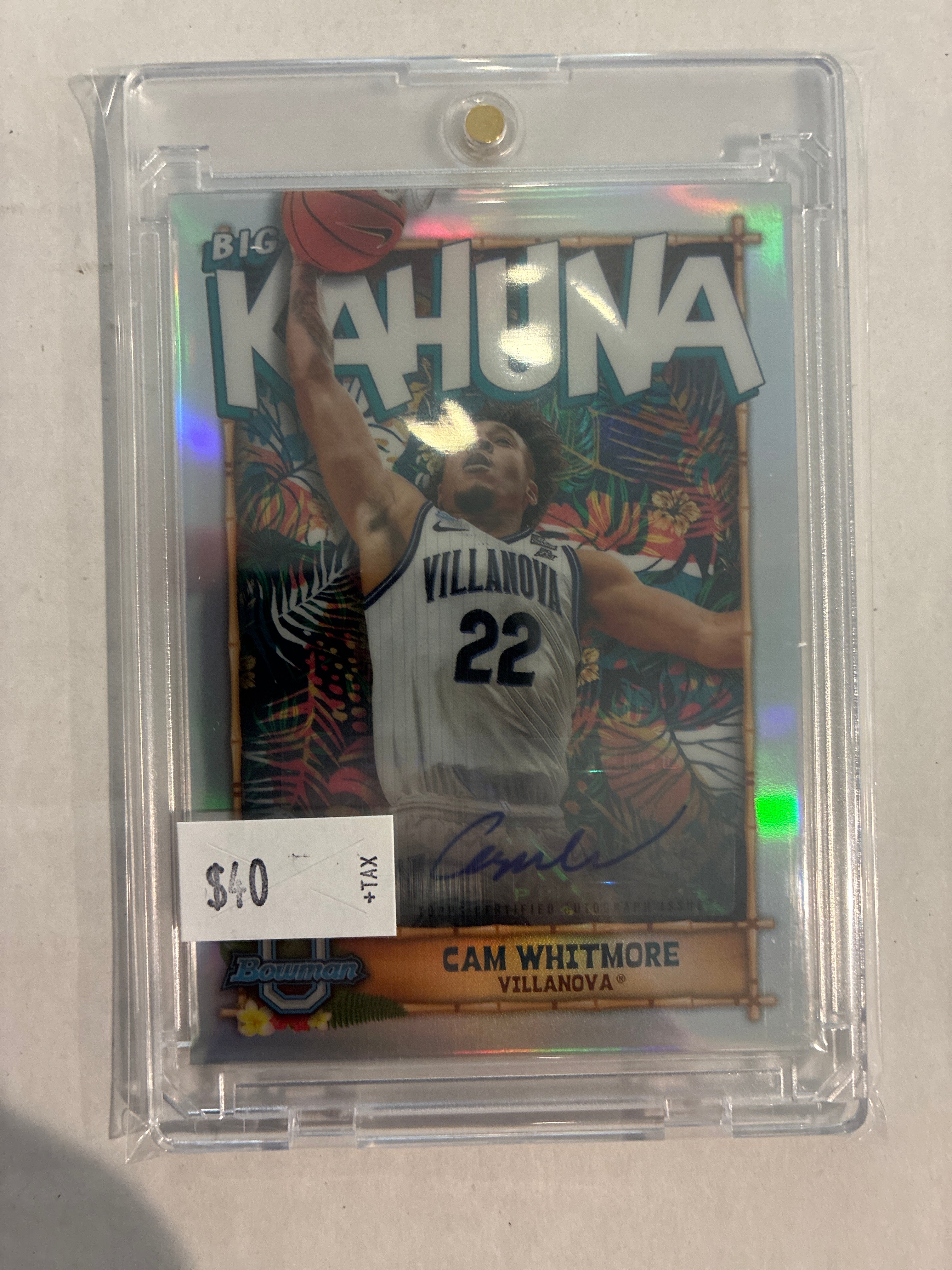 2023 Topps Bowman University Cam Whitmore Big Kahuna Auto
