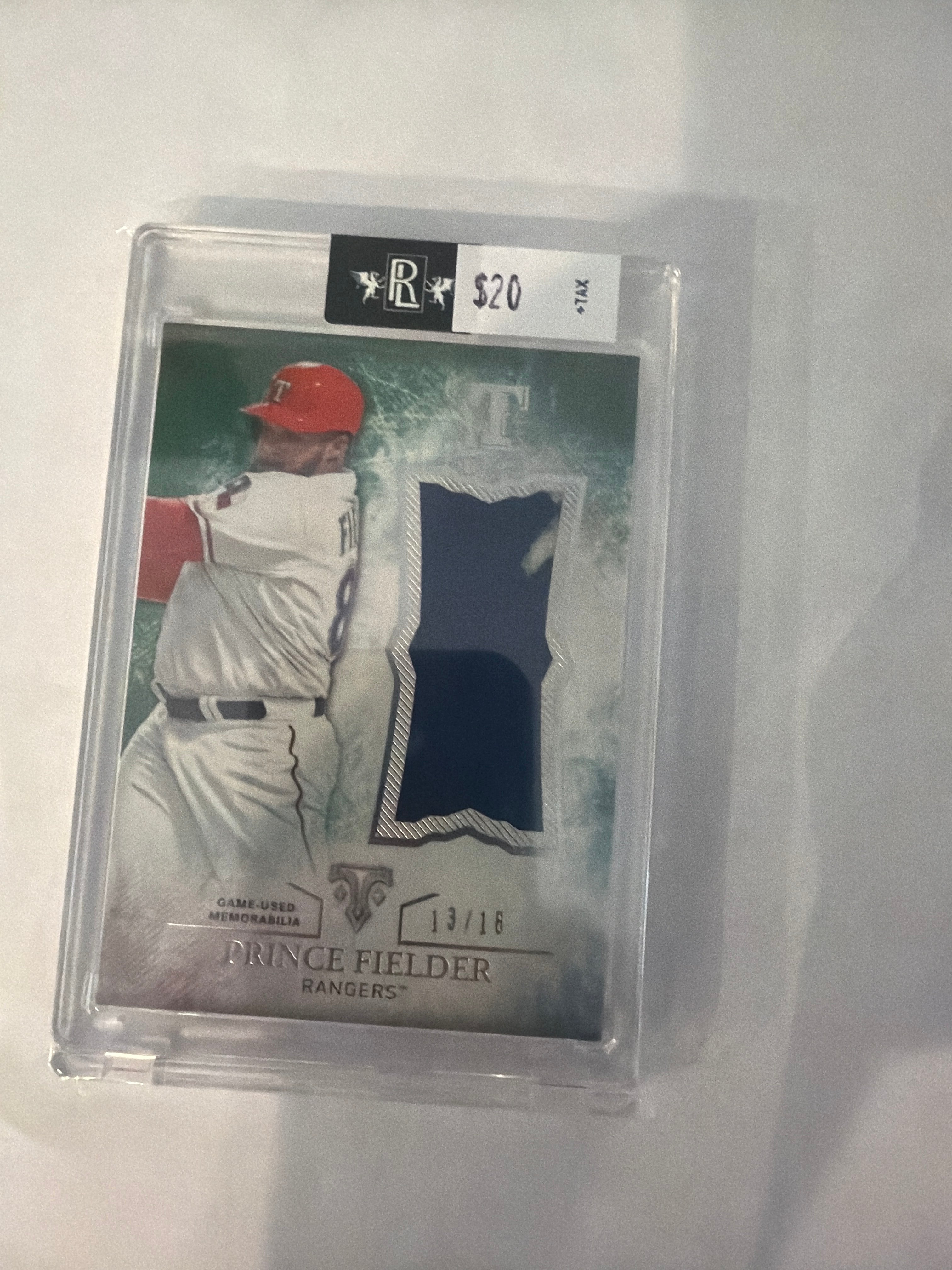 2015 Topps prince fielder patch 13/18