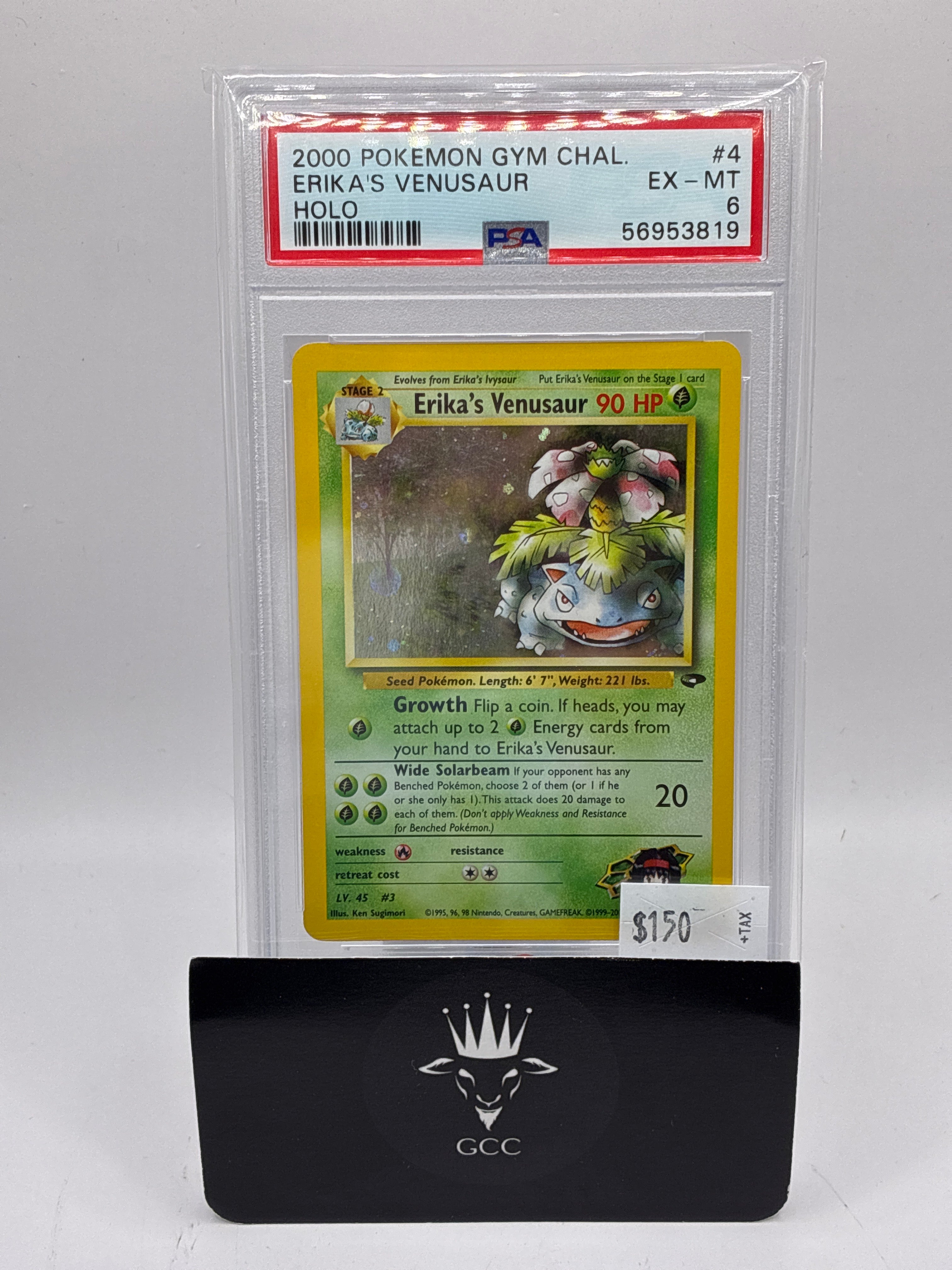 Erika’s Venesaur 4/132 Gym Challenge Holo PSA 6