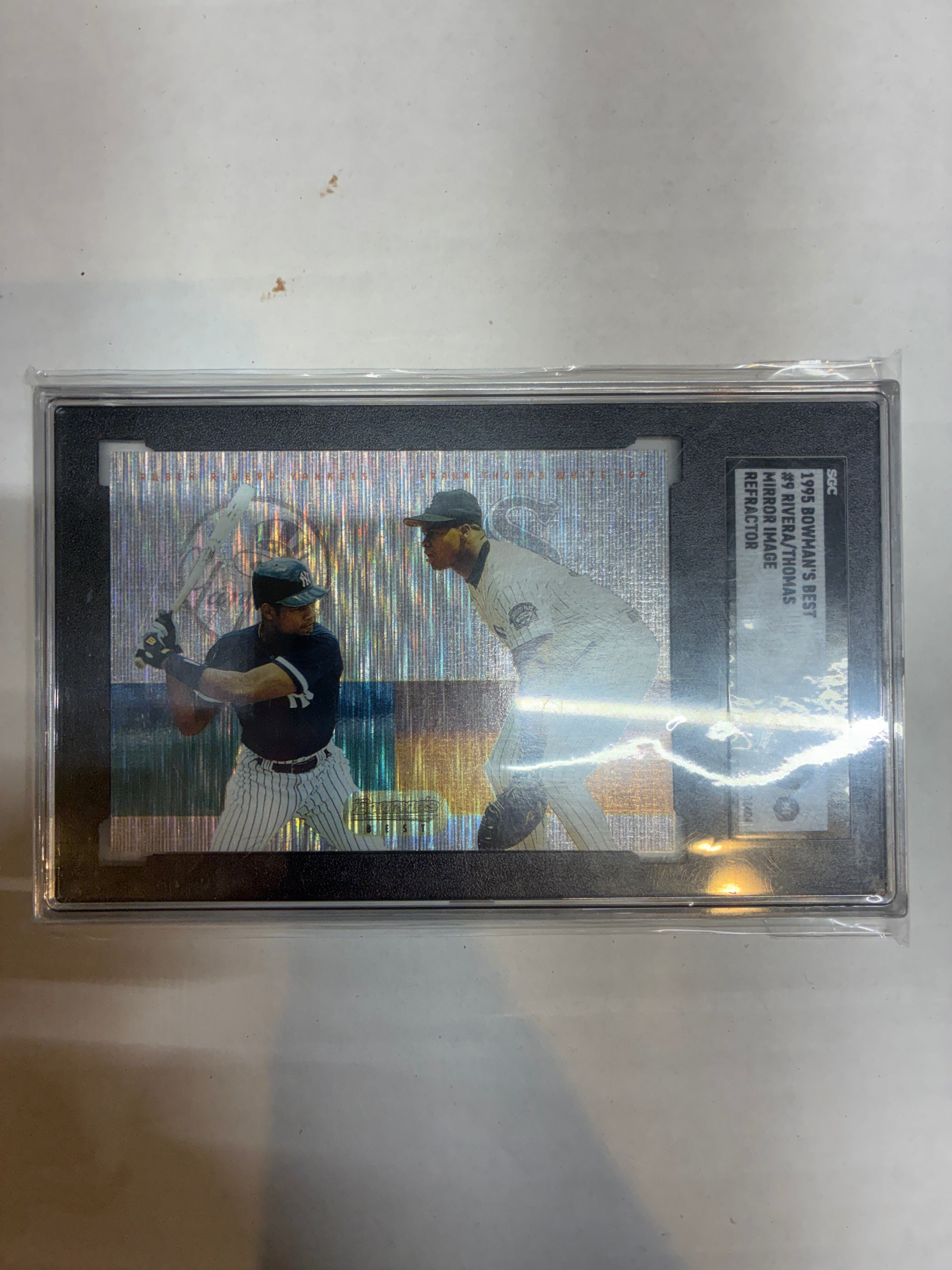 1995 Bowman’s Best Mirror Image Frank Thomas, Rueben Rivera #9 Refractor SGC 9