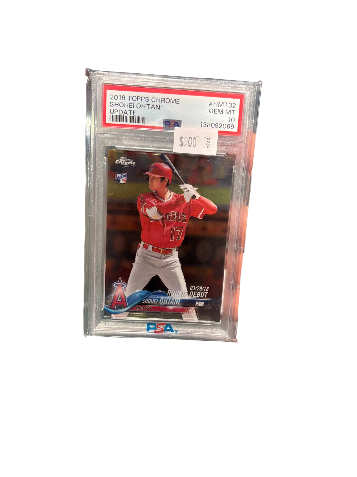 2018 Topps Chrome Shohei Ohtani Update PSA 10