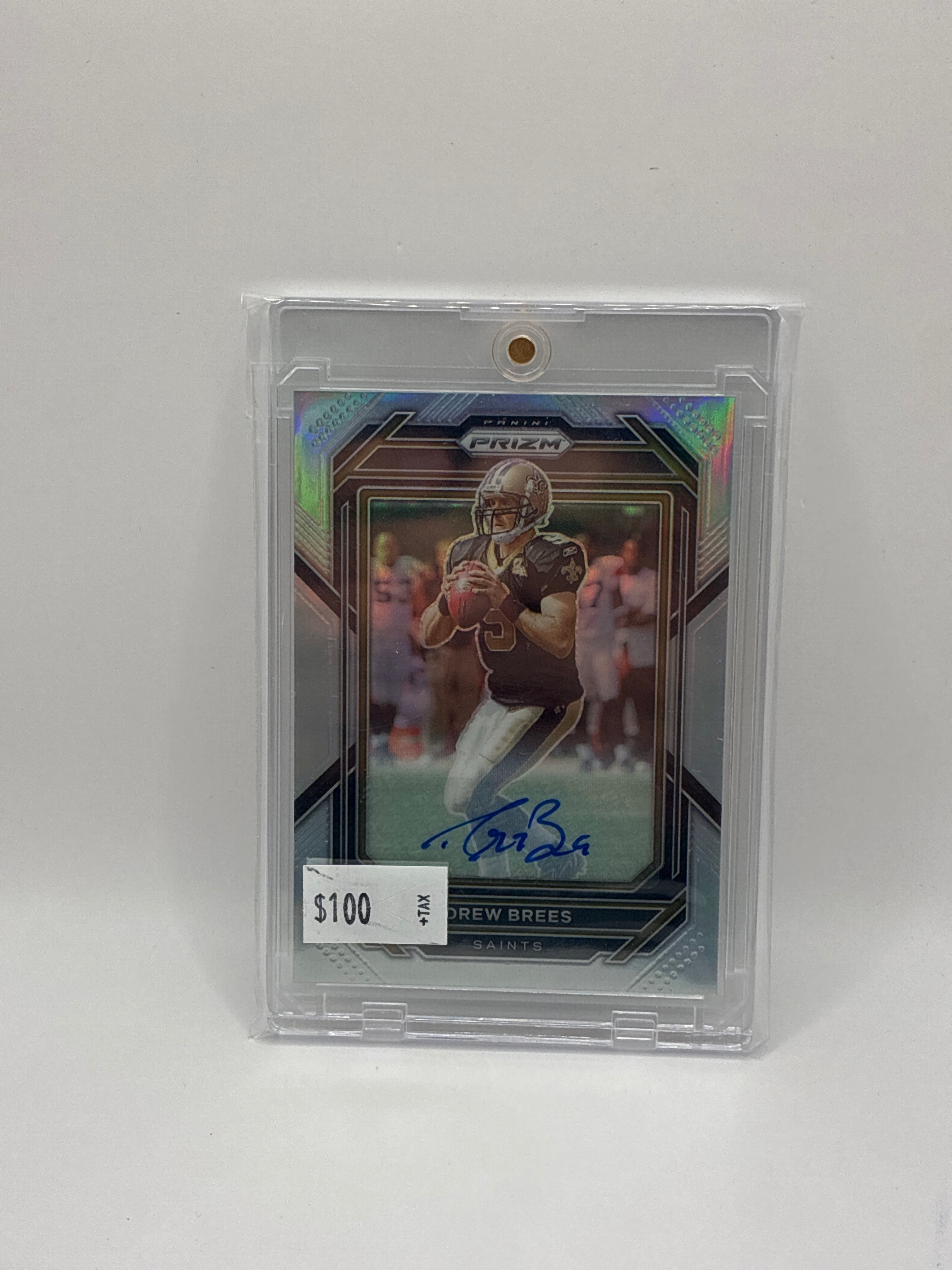 2022 Panini Prizm Drew Brees Silver Prizm Autograph