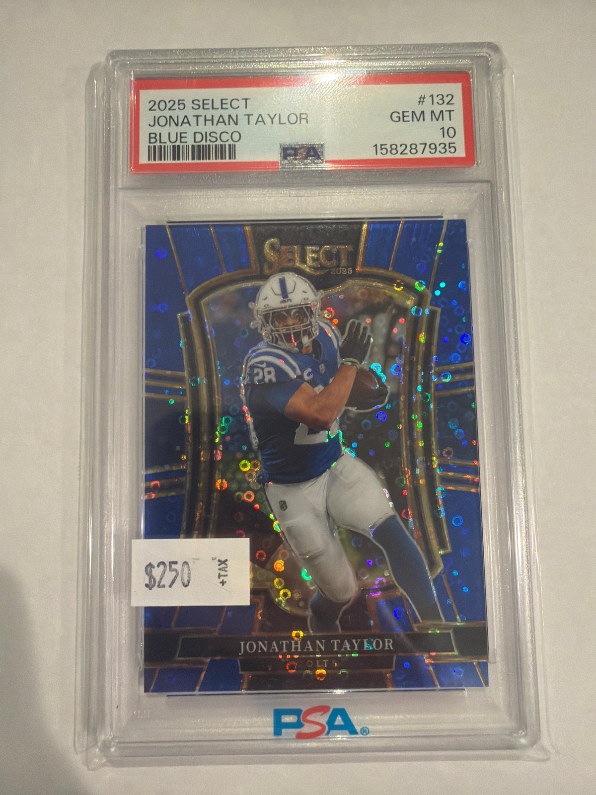 2025 Select Blue Disco Jonathan Taylor PSA 10