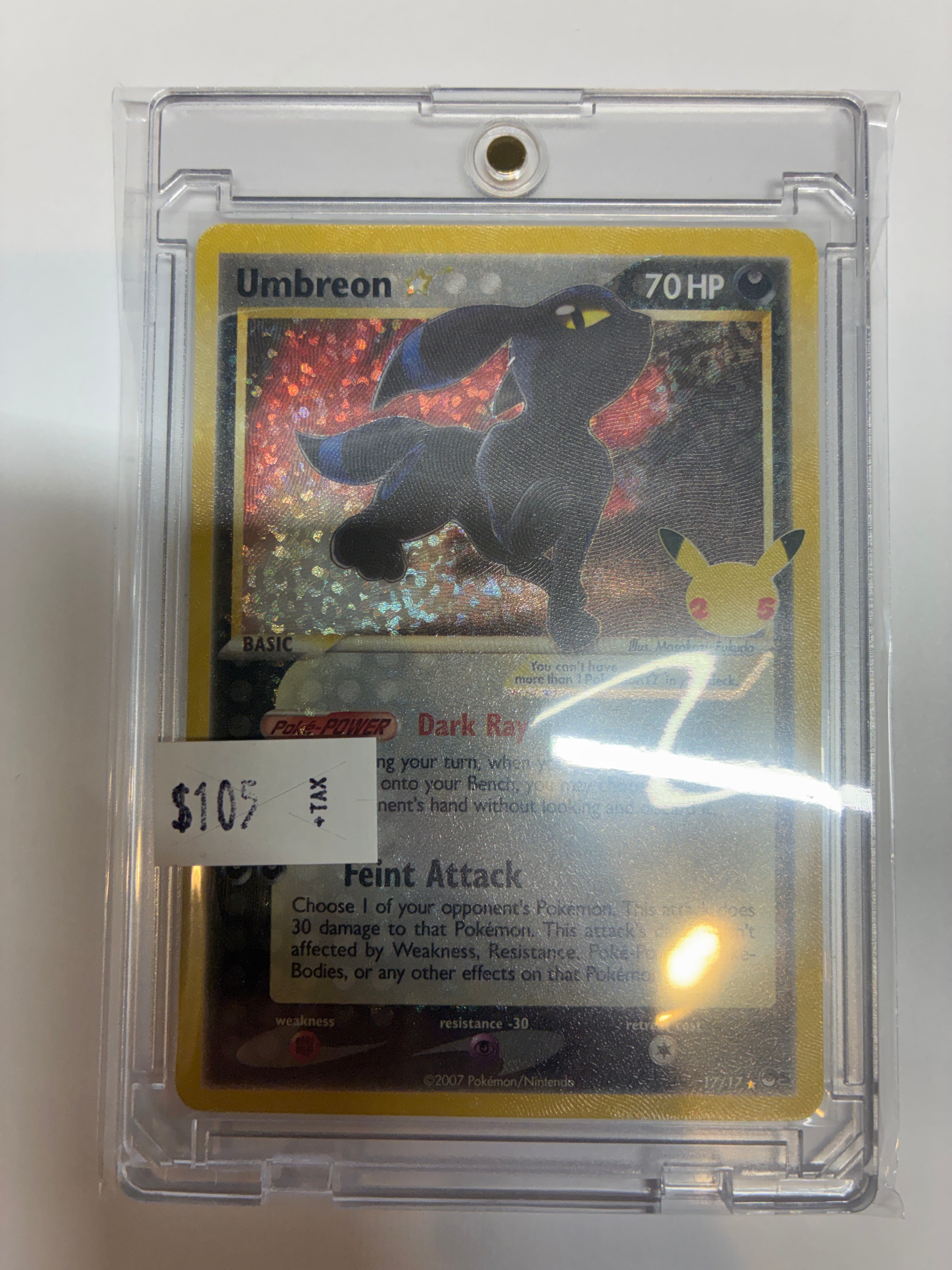Umbreon Star 17/17 Celebrations Classic Collection Holo