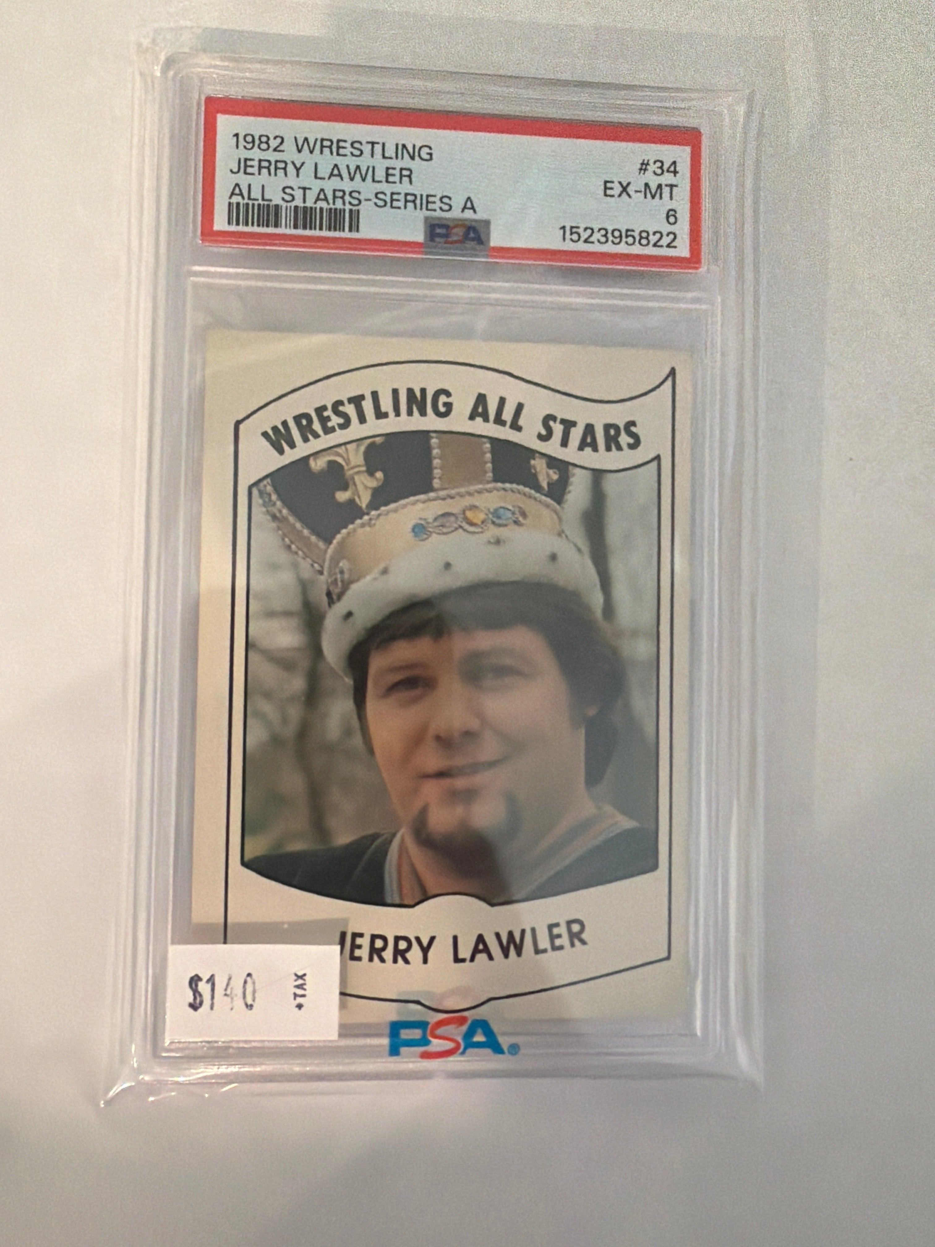 1982 wrestling Jerry Lawler all stars series A PSA6