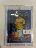 2025 Topps Chrome Update Series Rookie Debut Marcelo Mayer Blue Lava Refractor 037/150