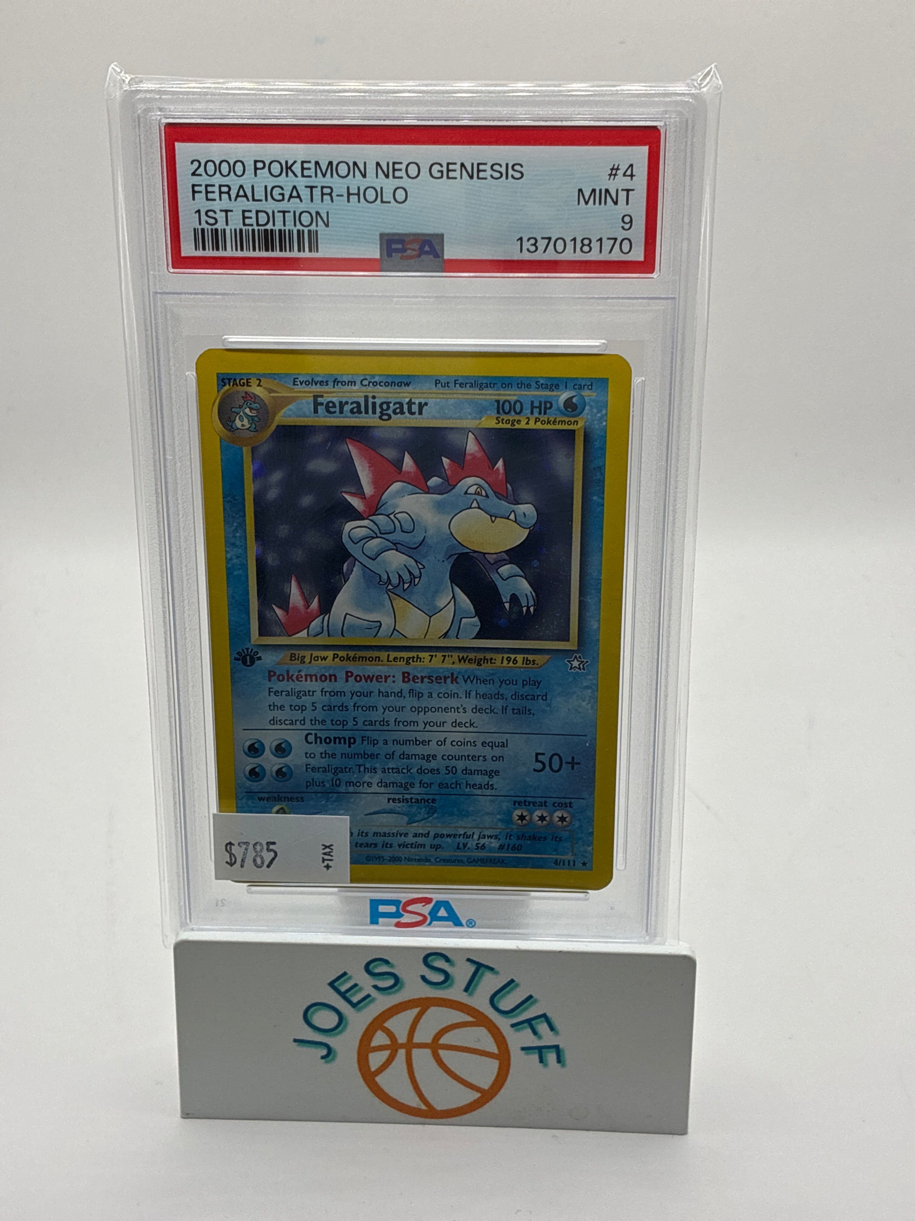 Feraligatr 4/111 Neo Genesis Holo PSA 9