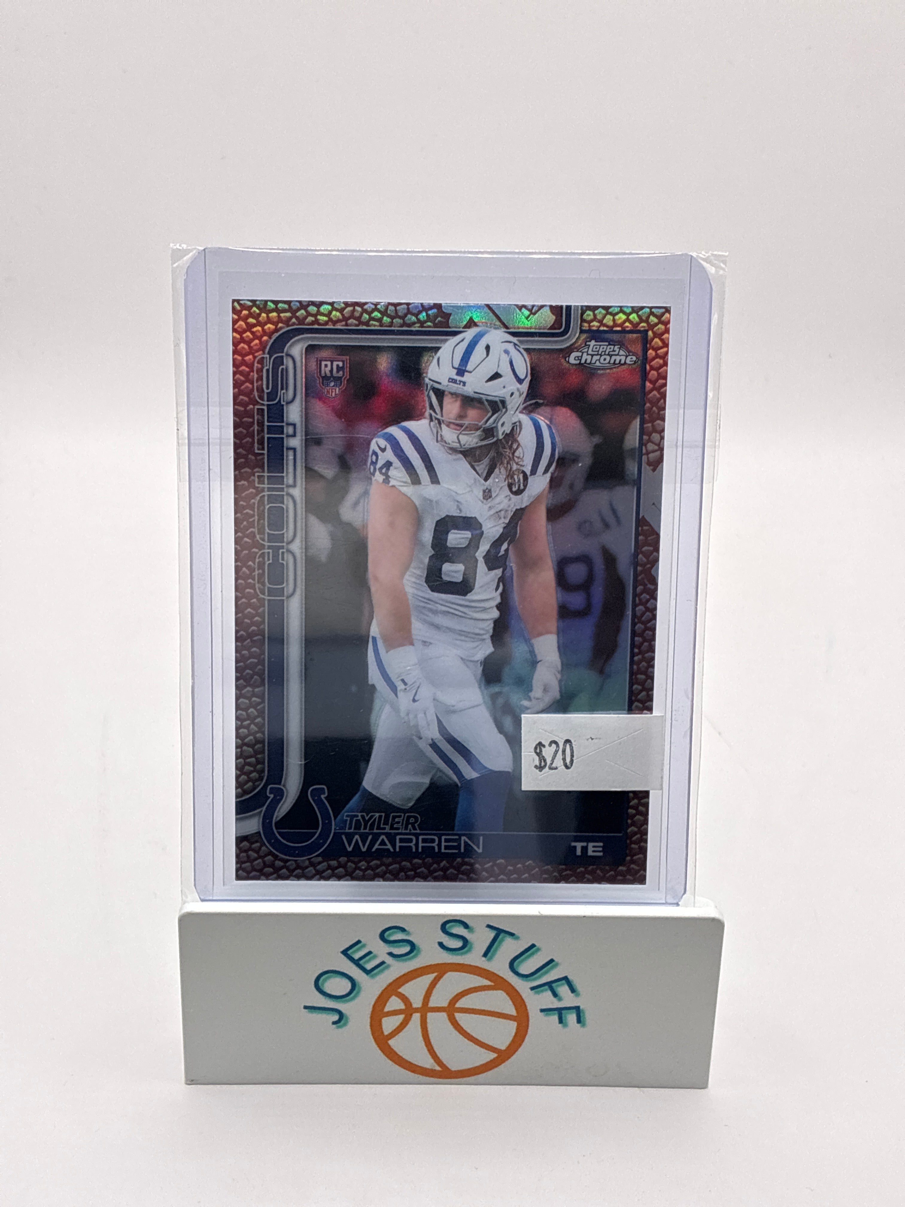 2025 Topps Chrome Rookies Tyler Warren Leather Refractor