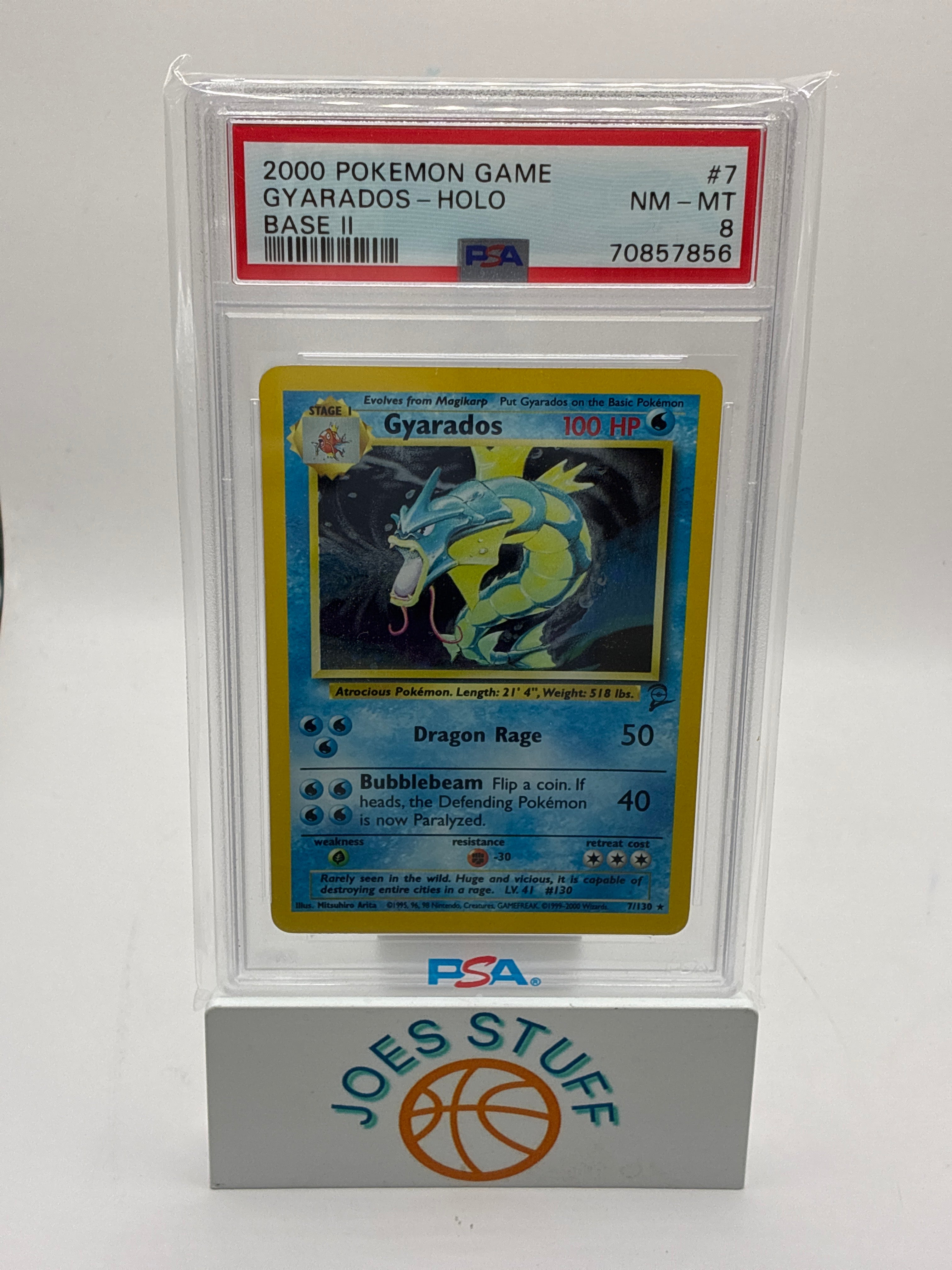 Gyrados 007/130 Base Set 2 Holo PSA 8