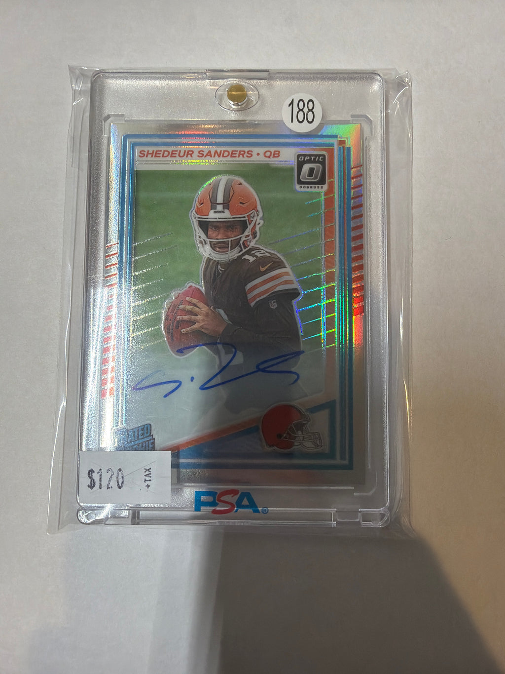 2025 Donruss Optic rated rookie Shedeur Sanders auto 157/199