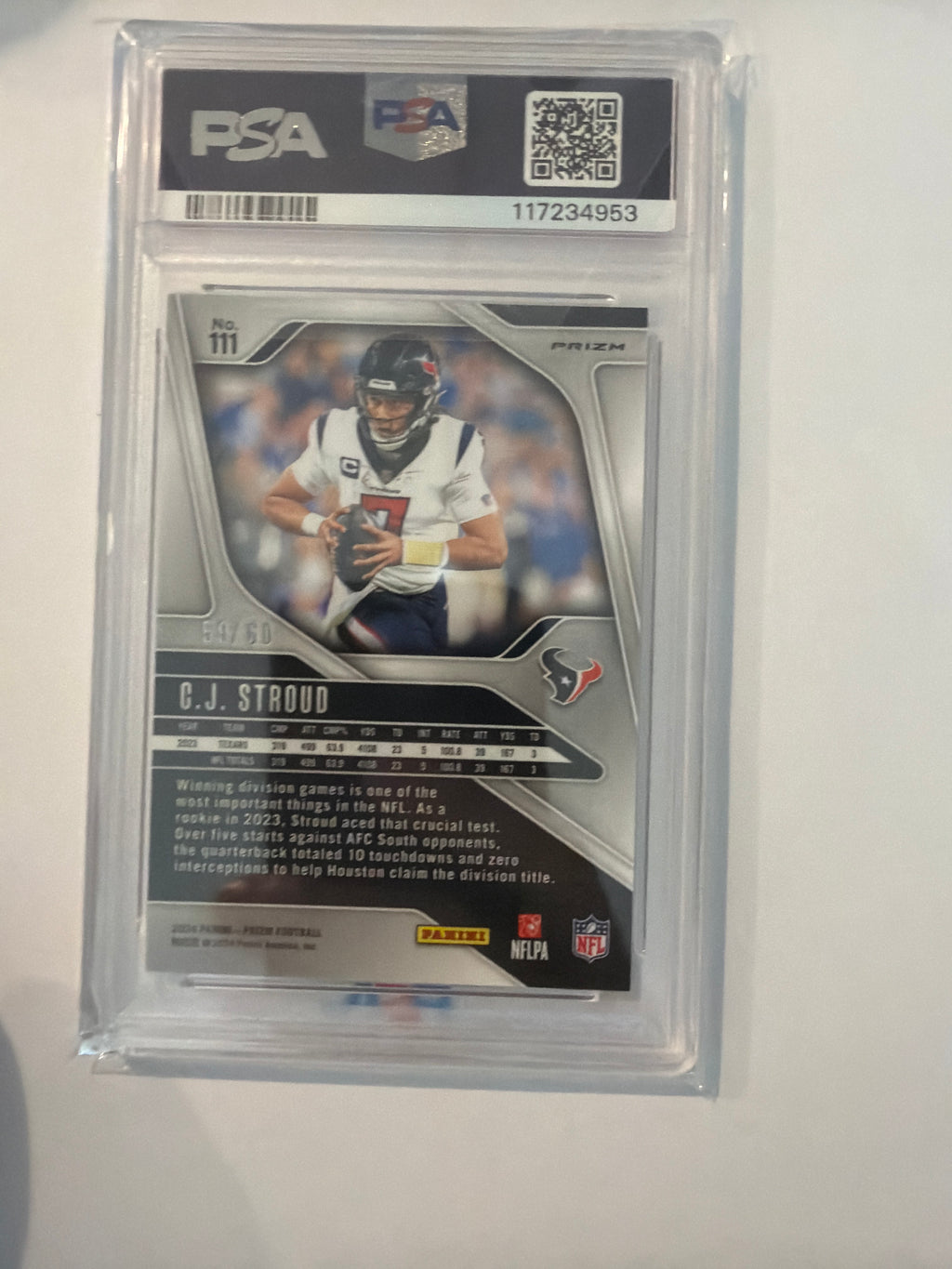 2024 Prizm CJ Stroud orange wave   PSA9