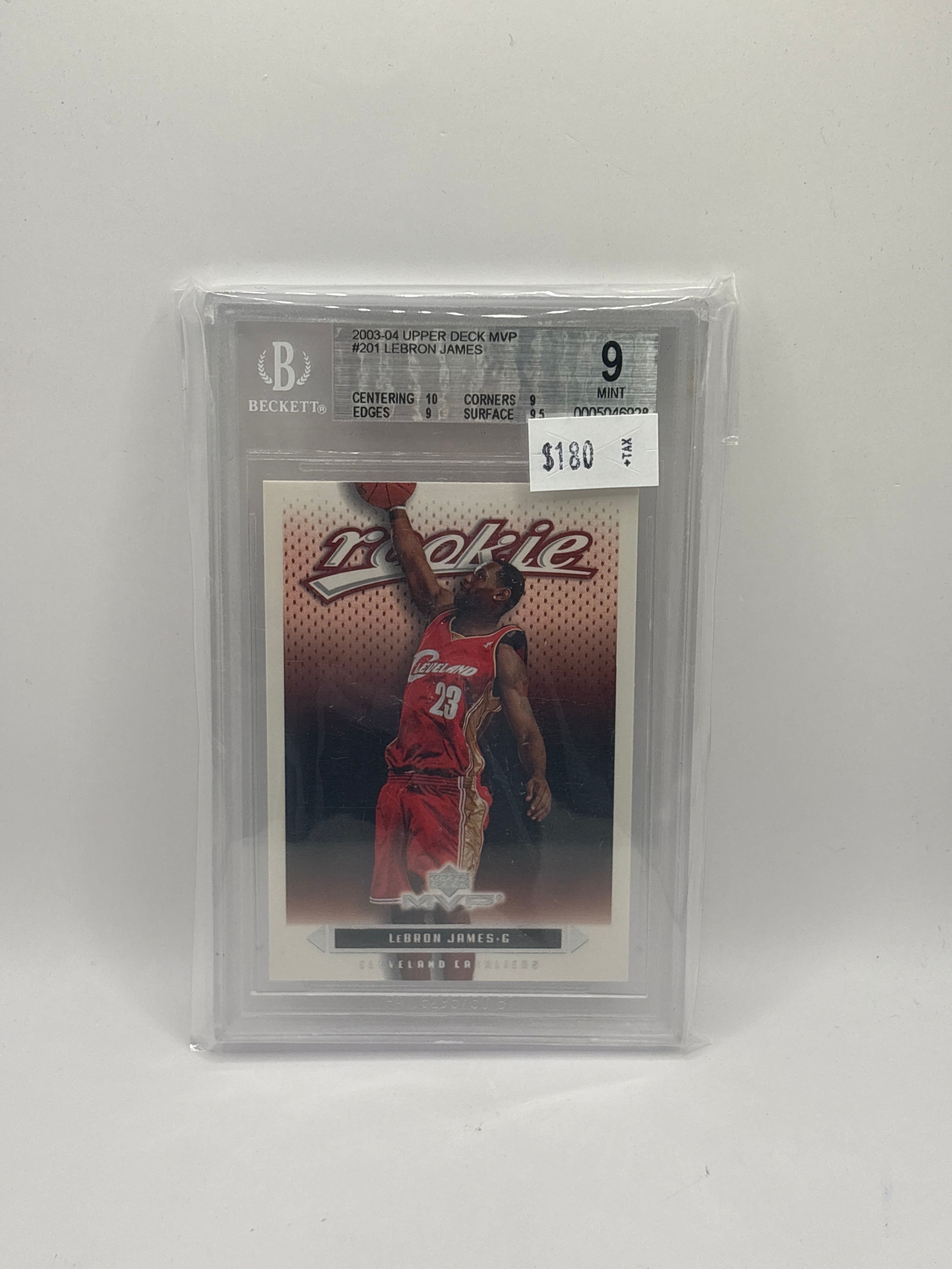 2003-04 Upper Deck MVP Rookie LeBron James #201 Beckett 9
