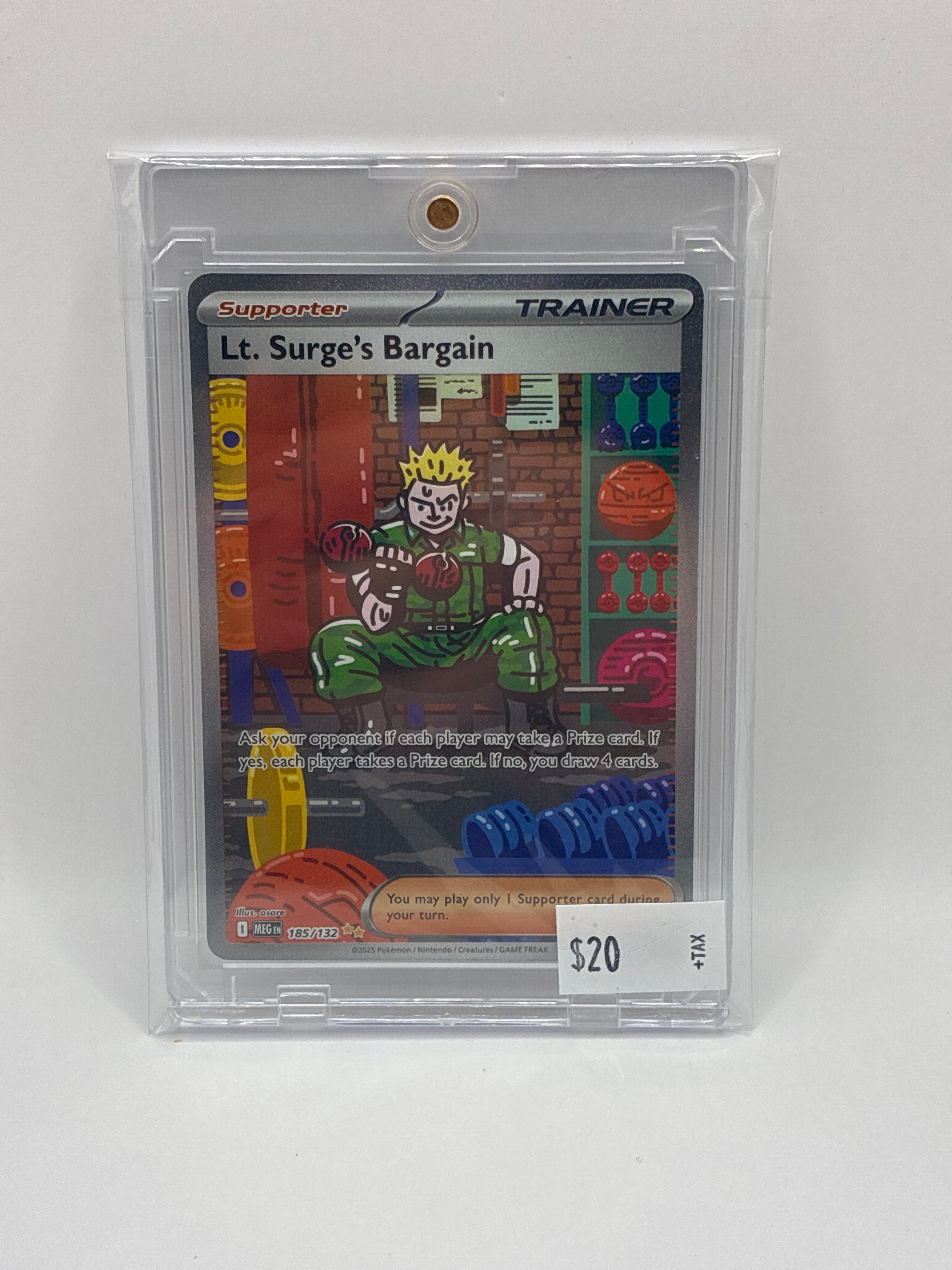 Lt. Surge’s Bargain 185/132 Me01: Mega Evolution Holo