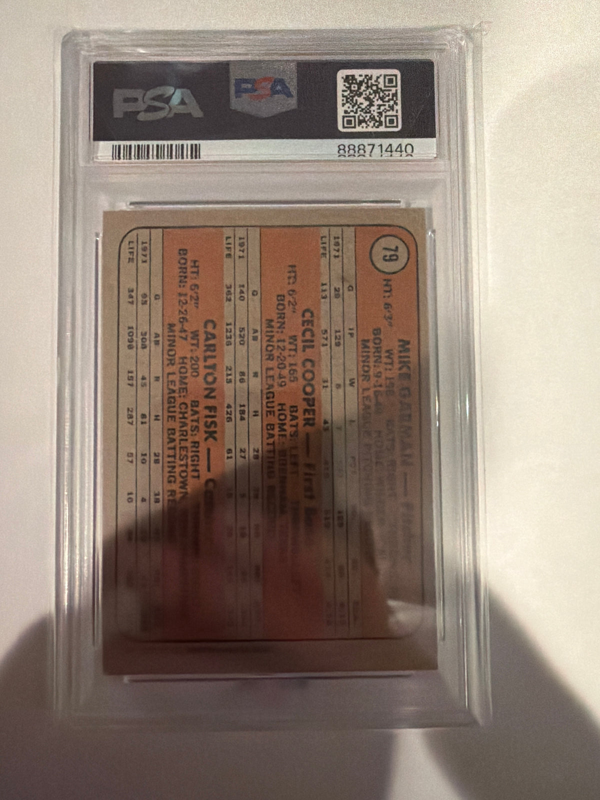 1972 Topps Red Sox Rookies Garman/Cooper/Fisk PSA 6.5