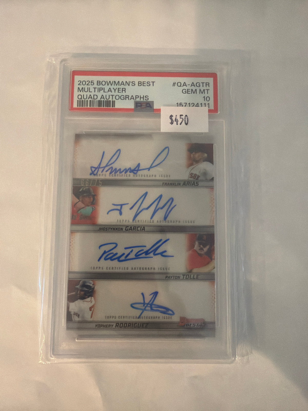 2025 bowman’s best multiplayer quad auto PSA10