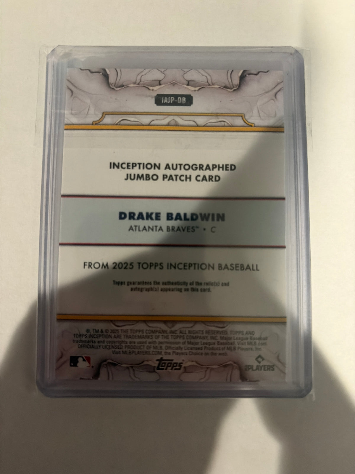 2025 Inception Auto Patch Drake Baldwin 116/125