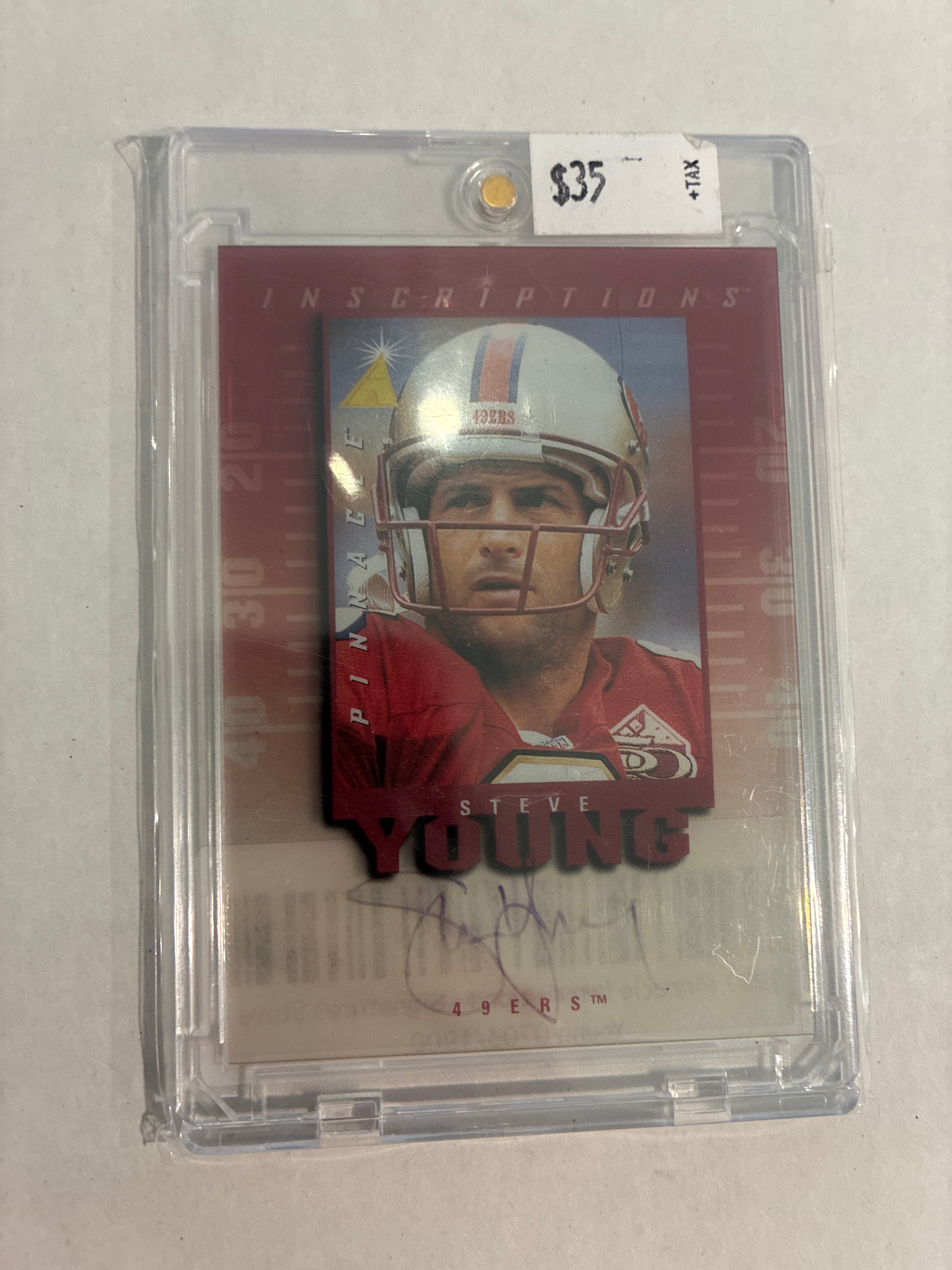 1997 Pinnacle Inscriptions Signatures Steve Young 0703/1900