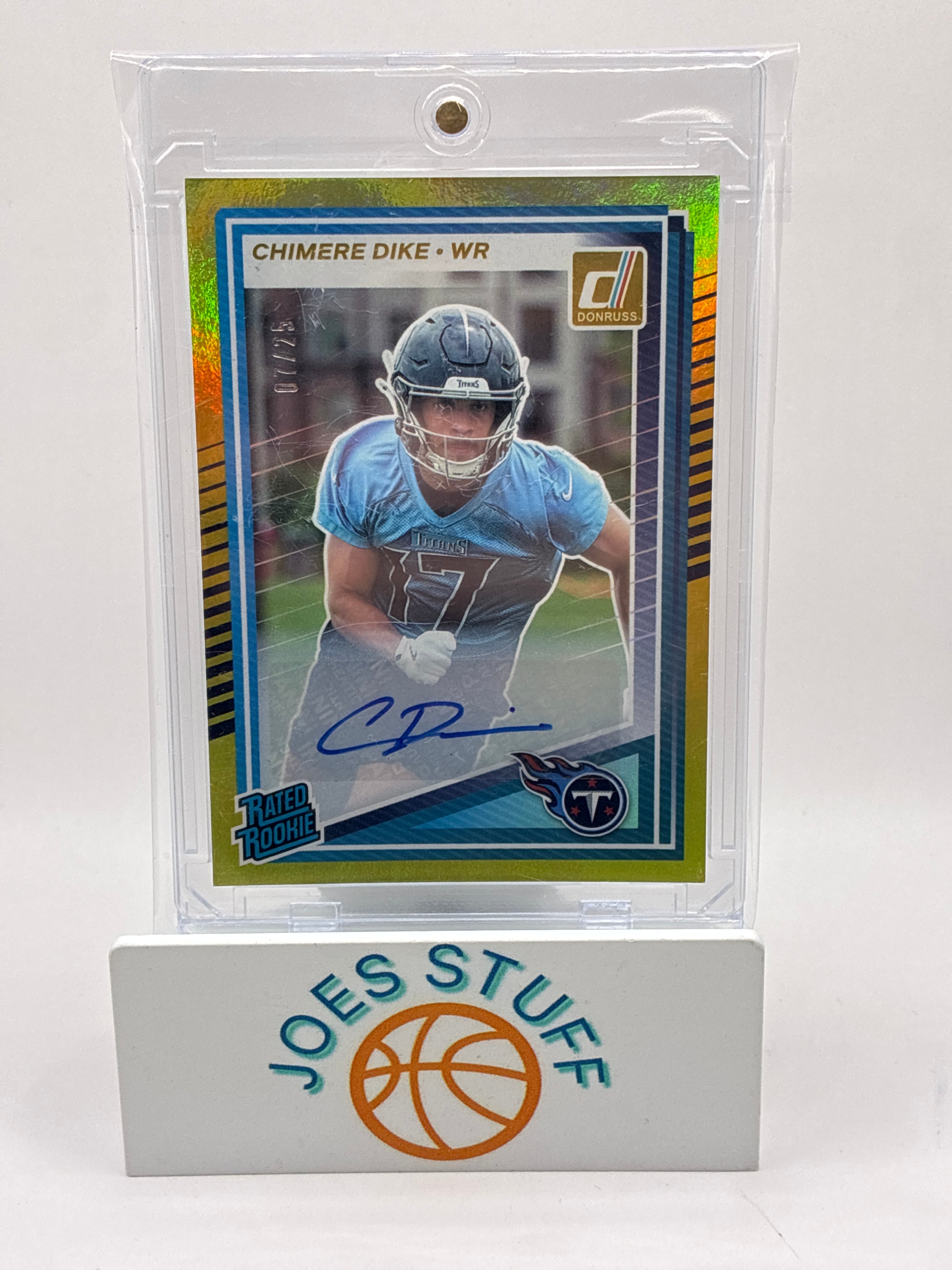 2025 Panini DonRuss Chimere Dike Gold Autograph 07/25