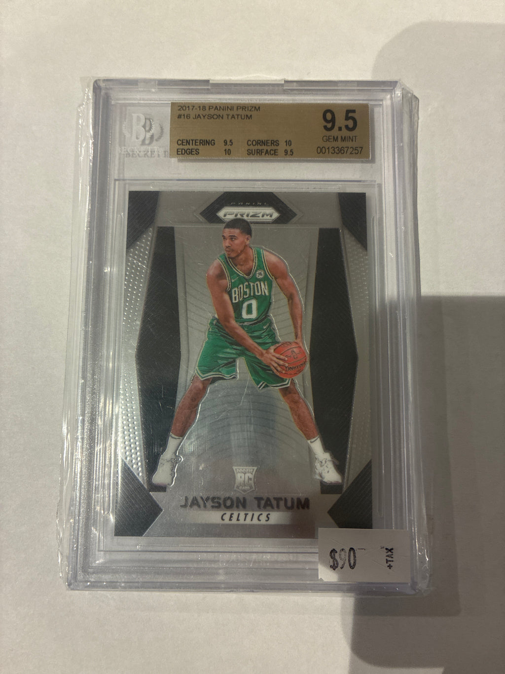 2017/18 Panini Prizm Jayson Tatum Beckett 9.5 ￼