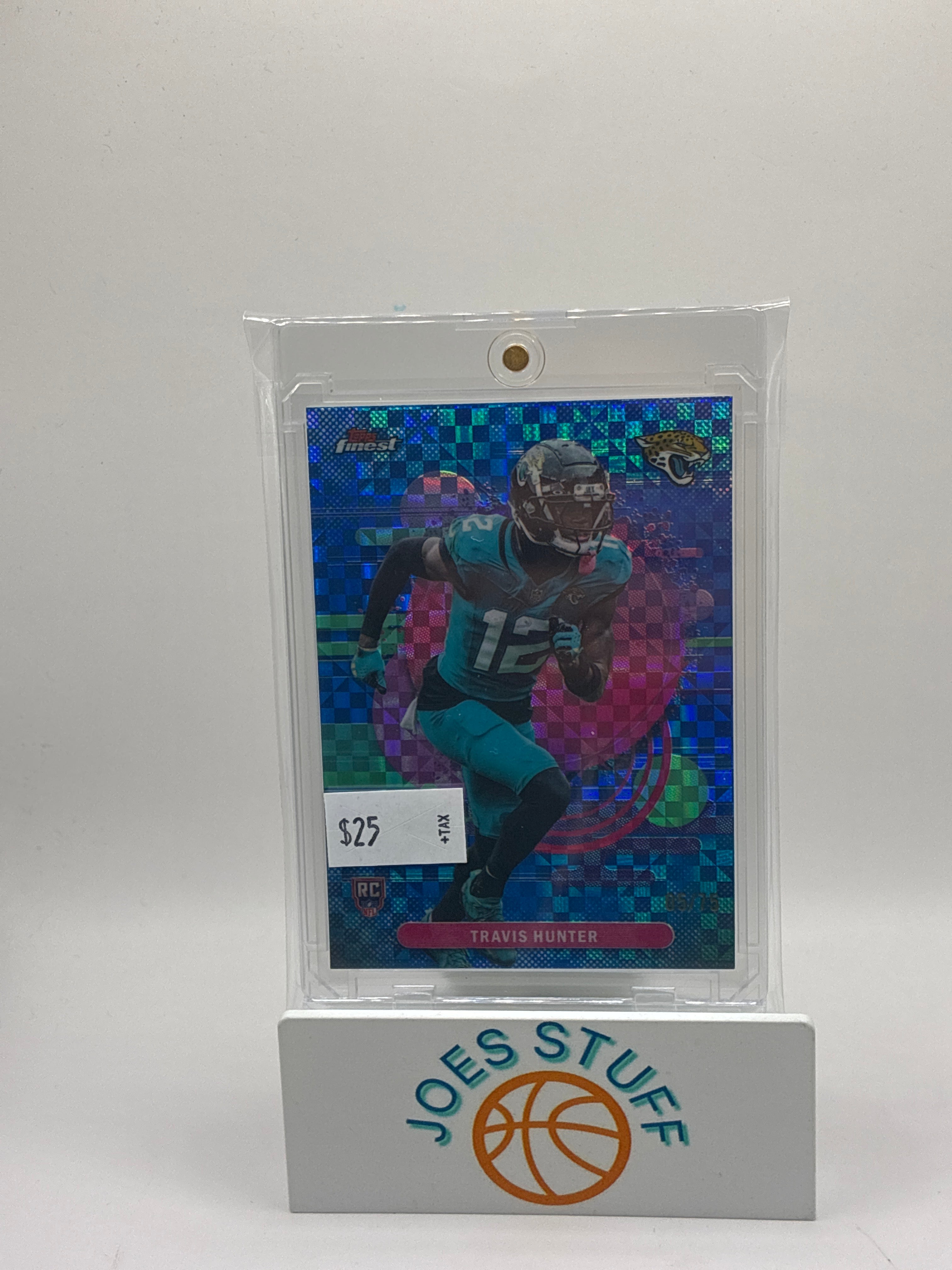 2025 Topps Finest Travis Hunter Blue X Fractor 05/75