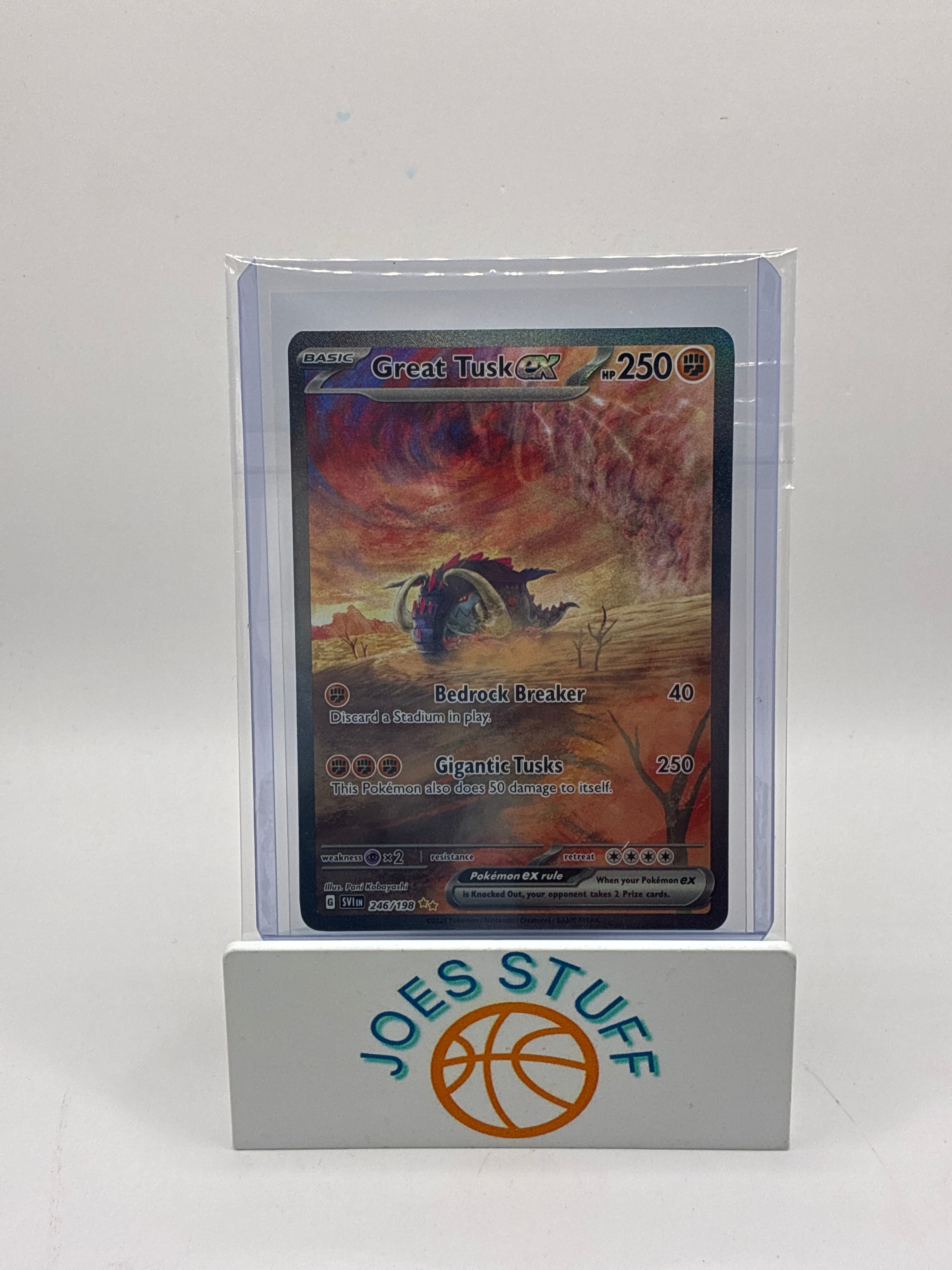 Great Tusk ex 246/198 SV01: Scarlet & Violet Base Set Holo