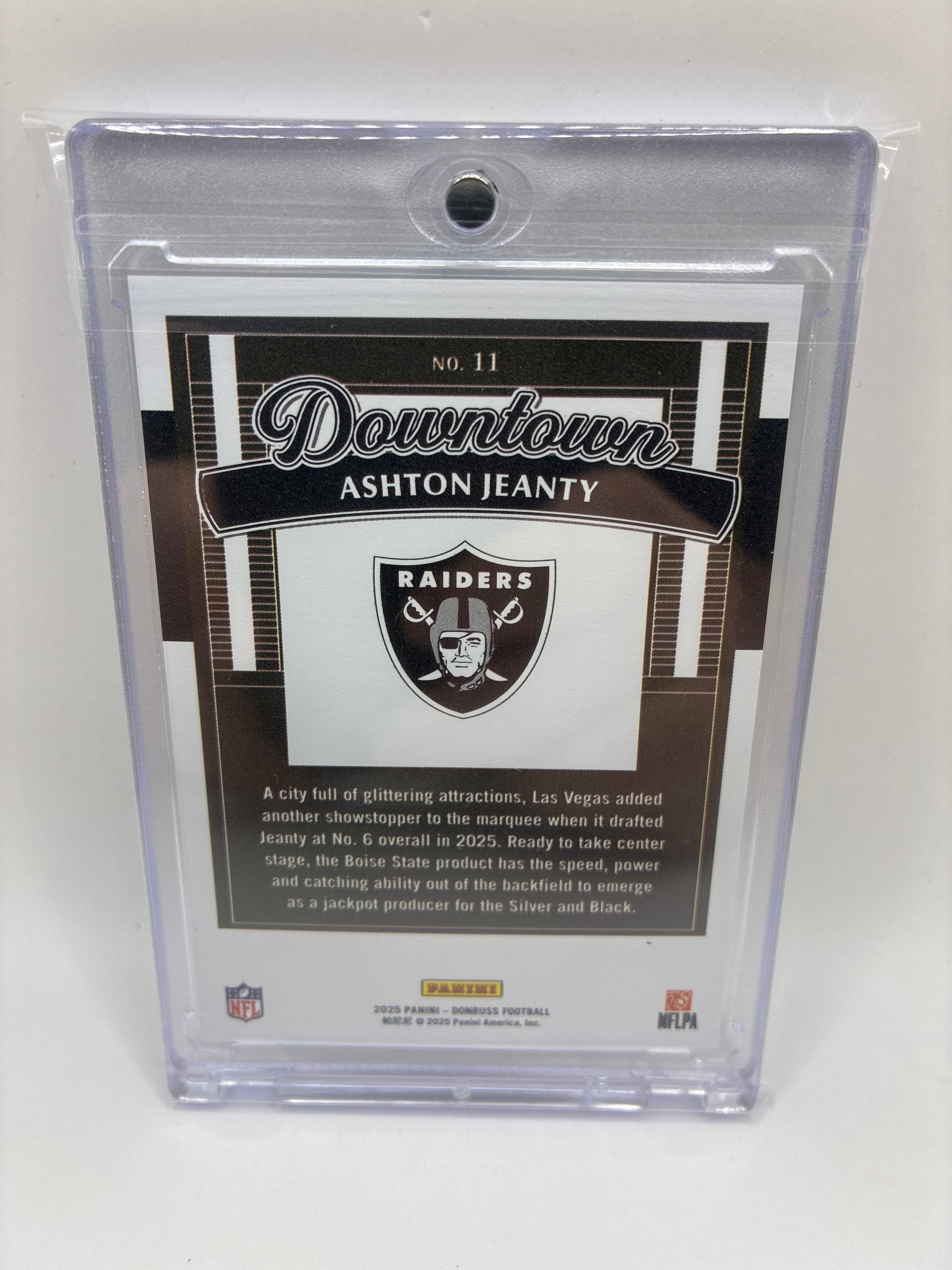 Ashton Jeanty 2025 Donruss Downtown