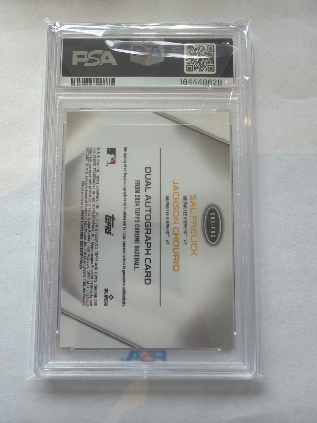 2024 Topps chrome UPD Frelick/chourio dual autograph