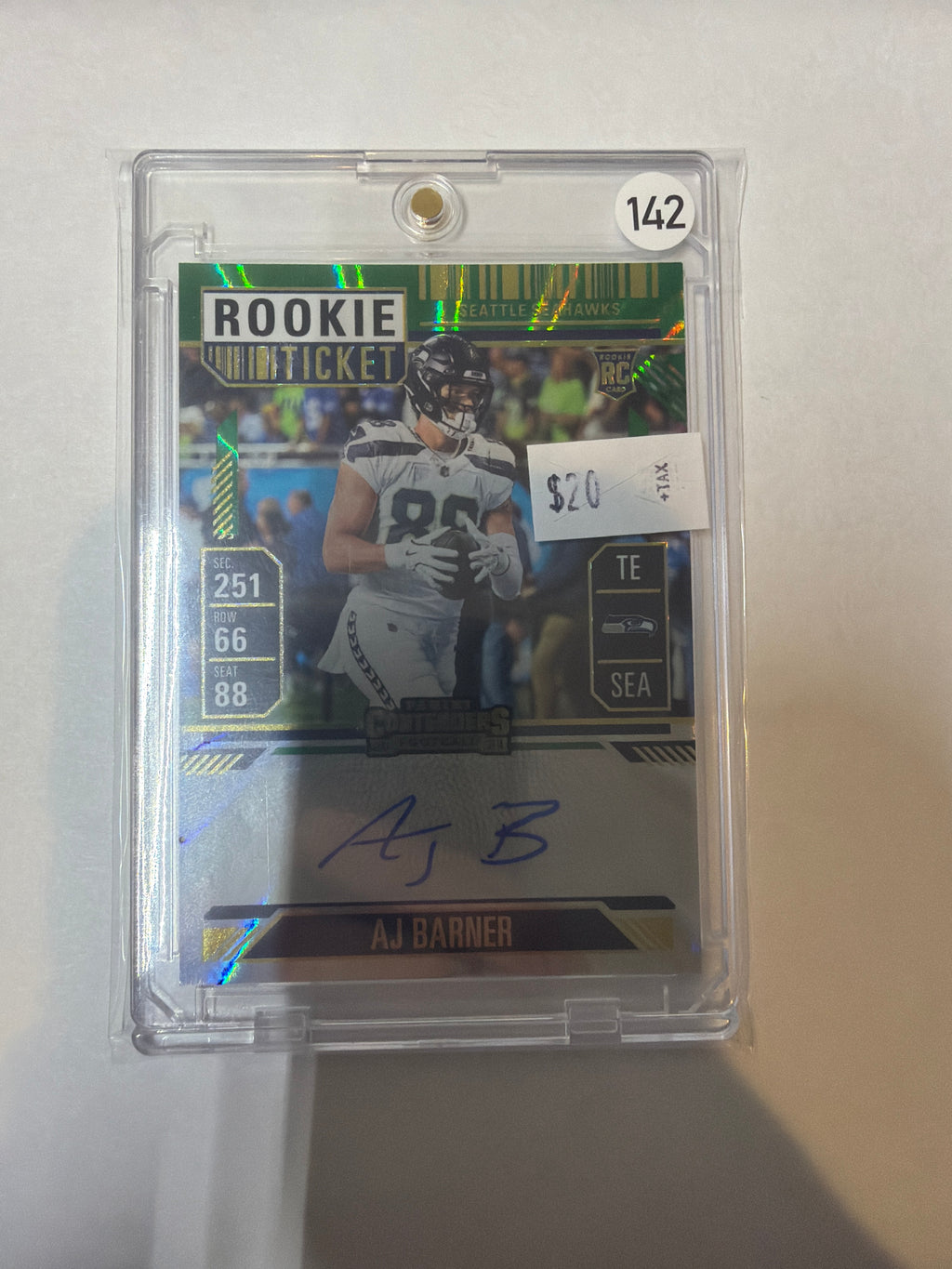 2024 contenders rookie contenders AJ Barner auto
