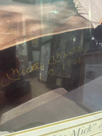 Mickey Mantle Autographed Print inscribed TC 1956 JSA Certified