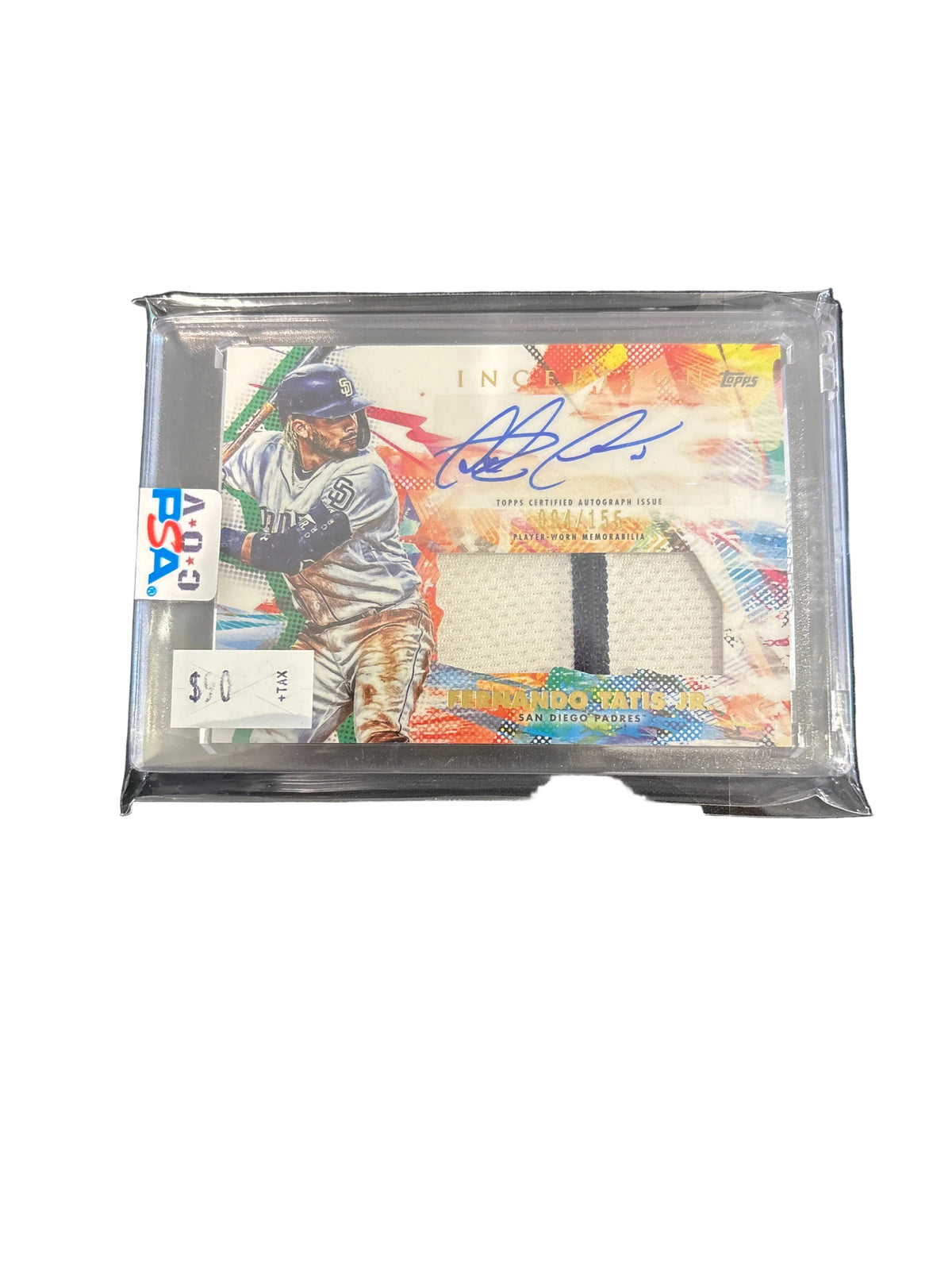 2020 Topps Inception Baseball Autograph Patch Card 094/155 Fernando Tatis Jr