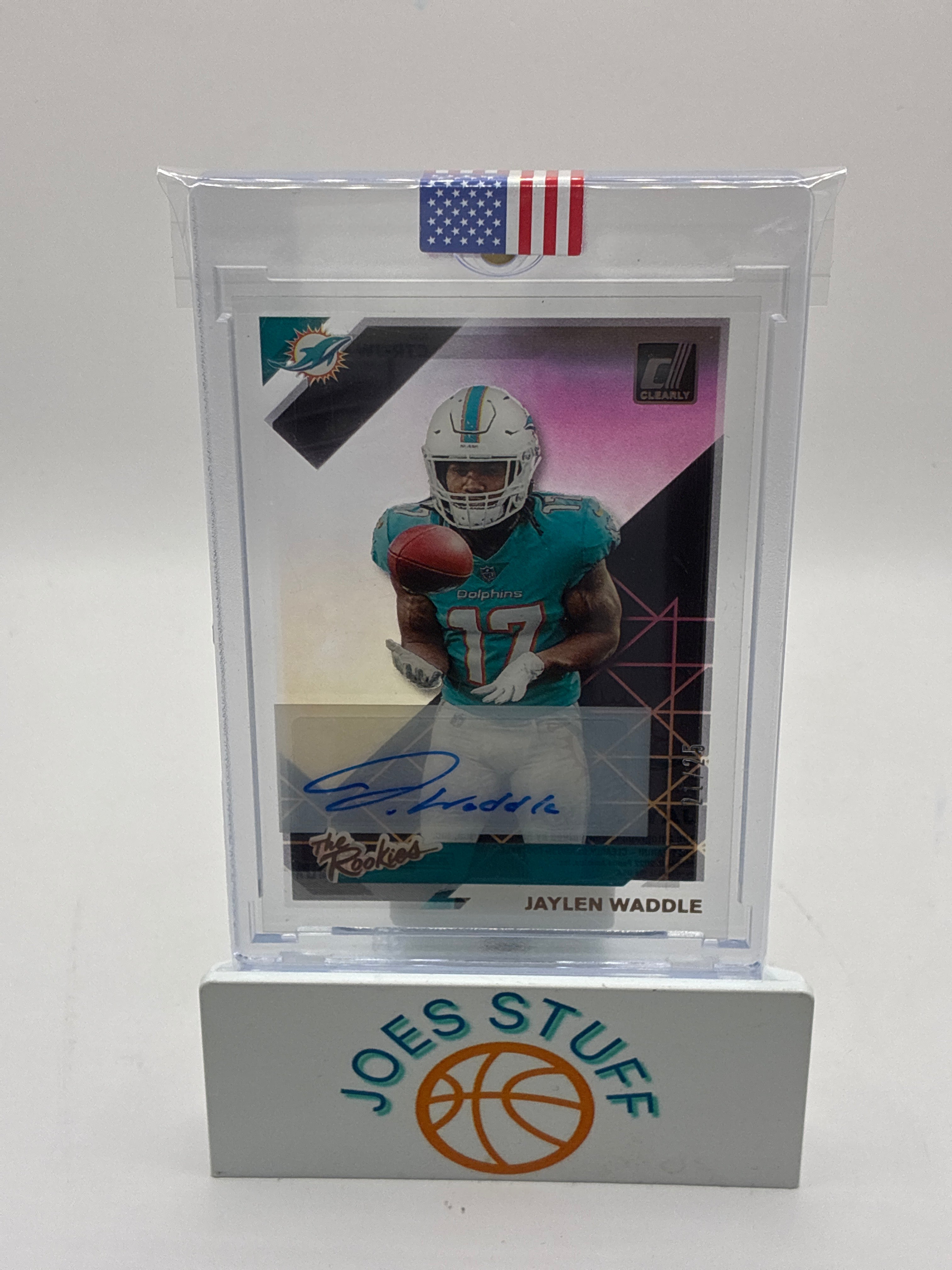 2021 Panini Clearly Donruss the Rookies Jaylen Waddle Autograph 21/25