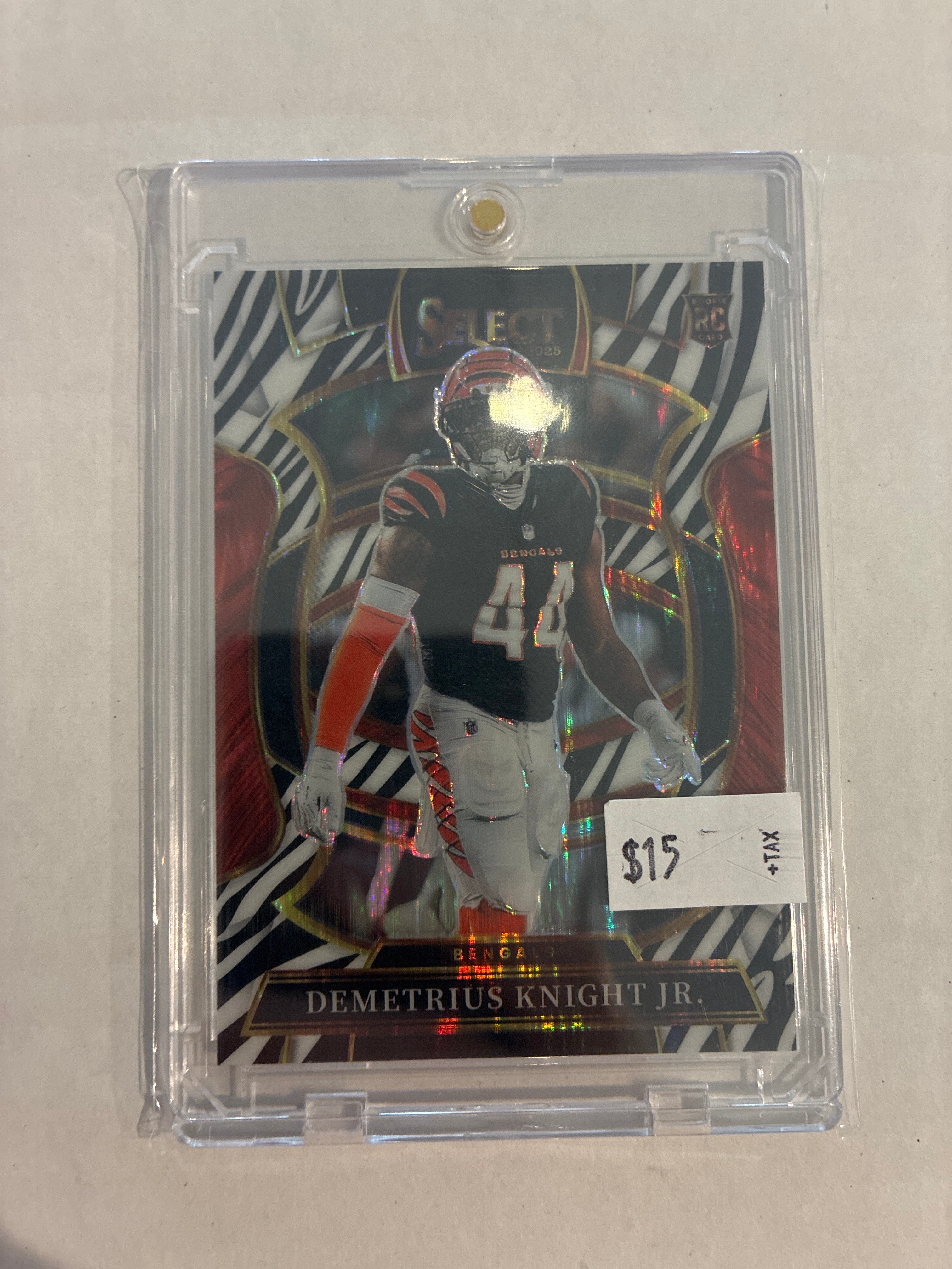 2025 Panini Select Demetrius Knight Jr. Zebra Refractor