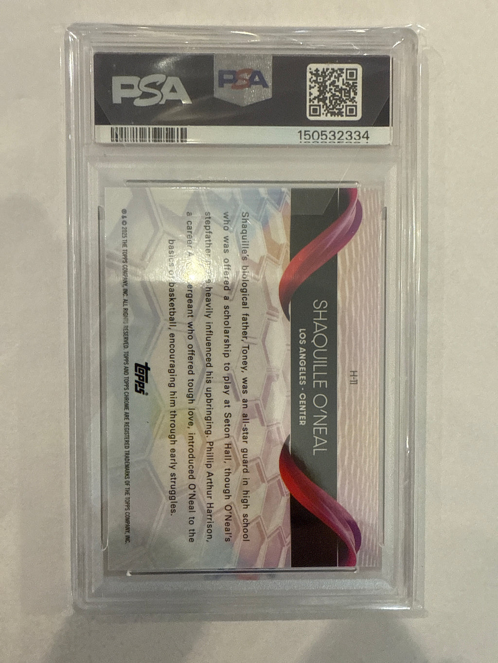 2024 Topps Chrome Shaquille ONeal Helix PSA 10